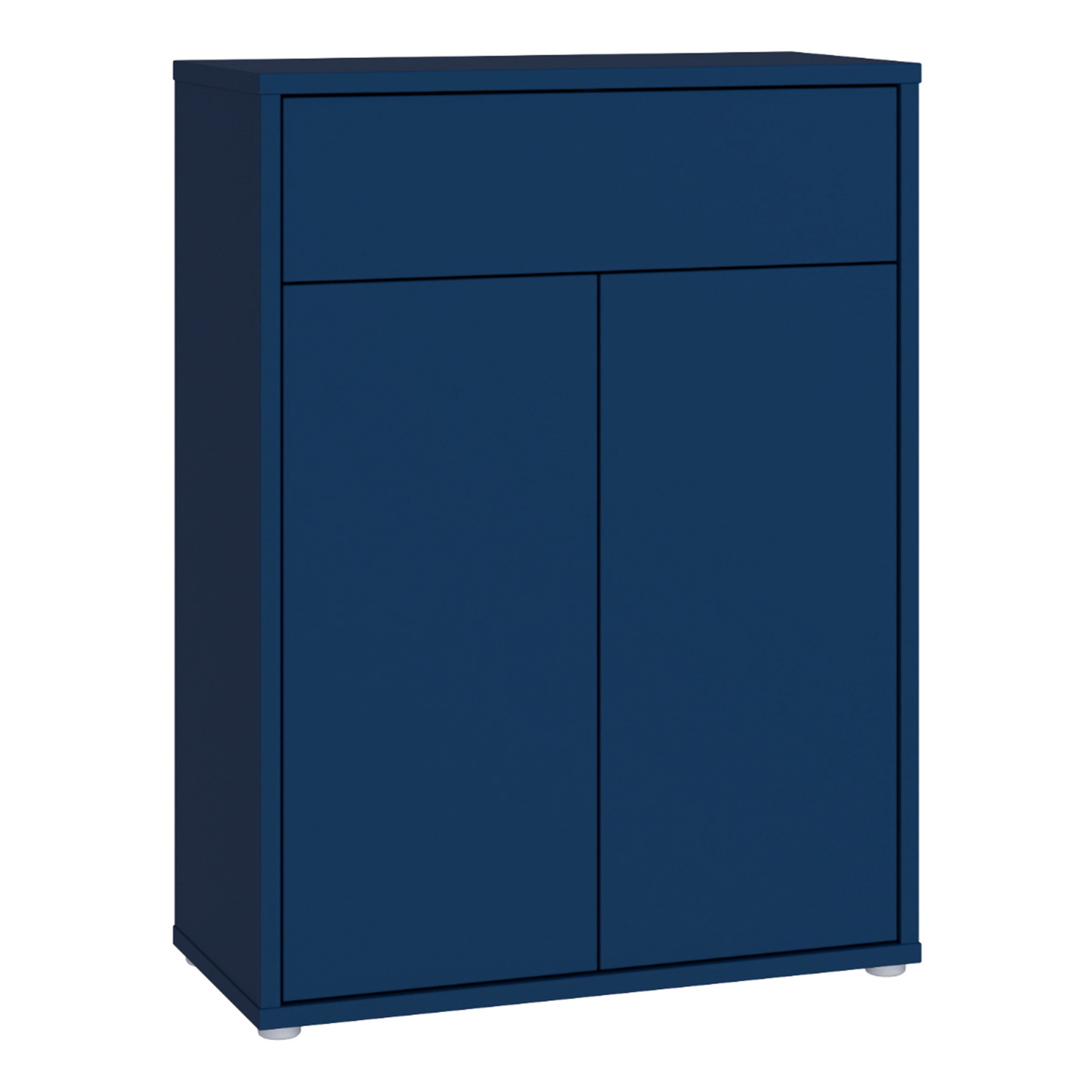 AVELINE Compact Shoe Cabinet with 2 Doors and 1 Drawer Push to Open - Night Blue - Rosalind Collection