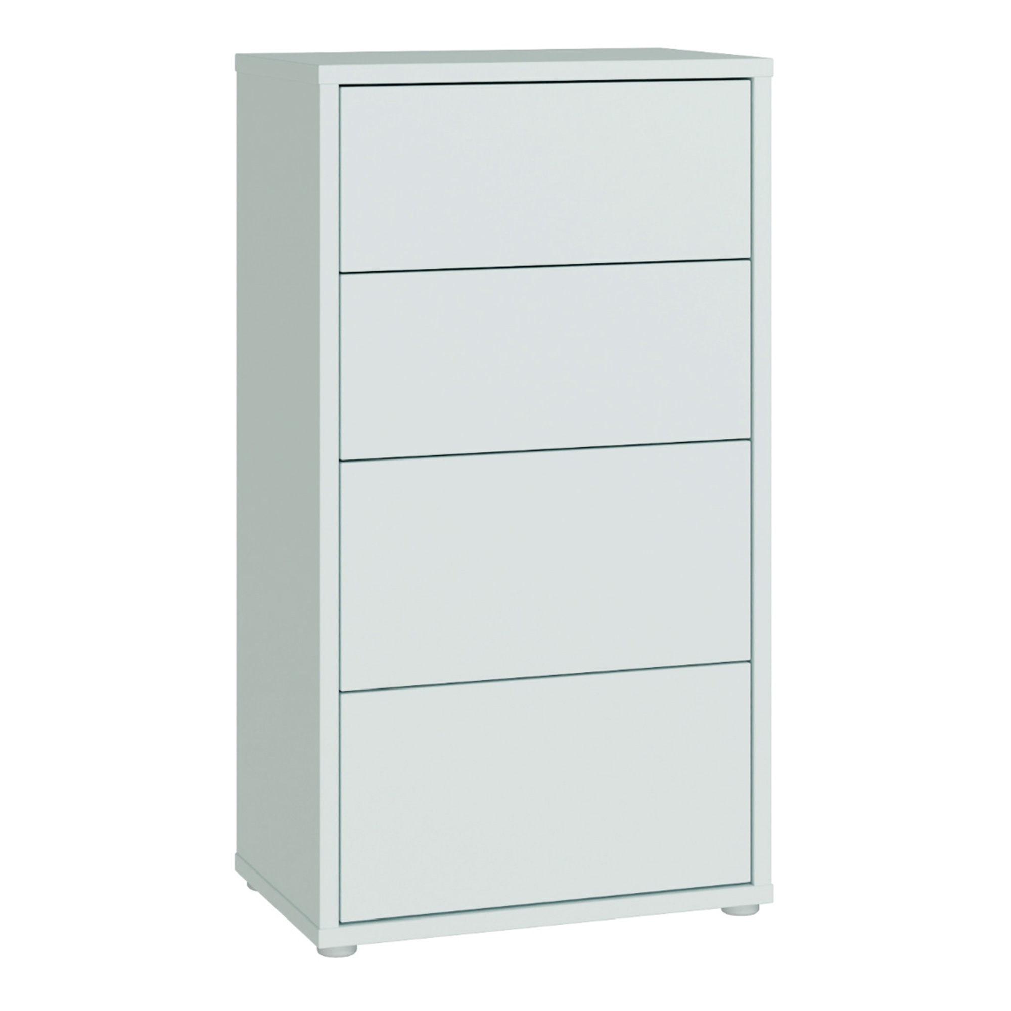 AVELINE Grey Chest of Drawers - Tallboy, Medium-sized, 4 Drawers - Rosalind Collection
