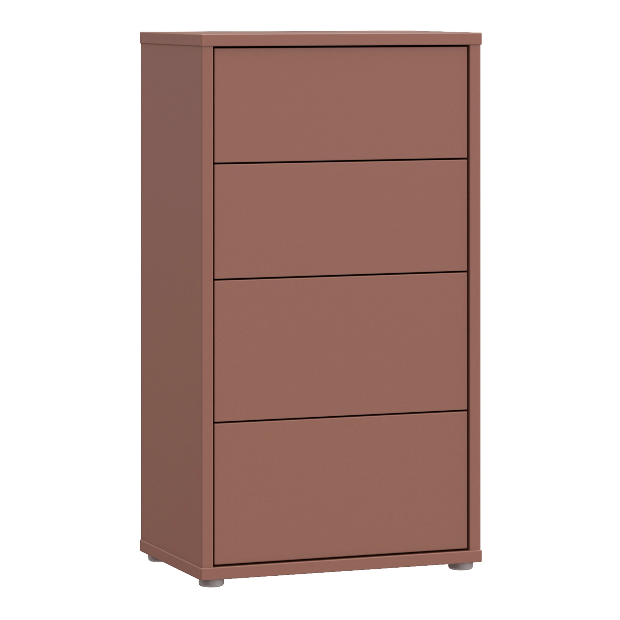 AVELINE Brown Chest of Drawers - Tallboy, Medium-sized, 4 Drawers - Rosalind Collection
