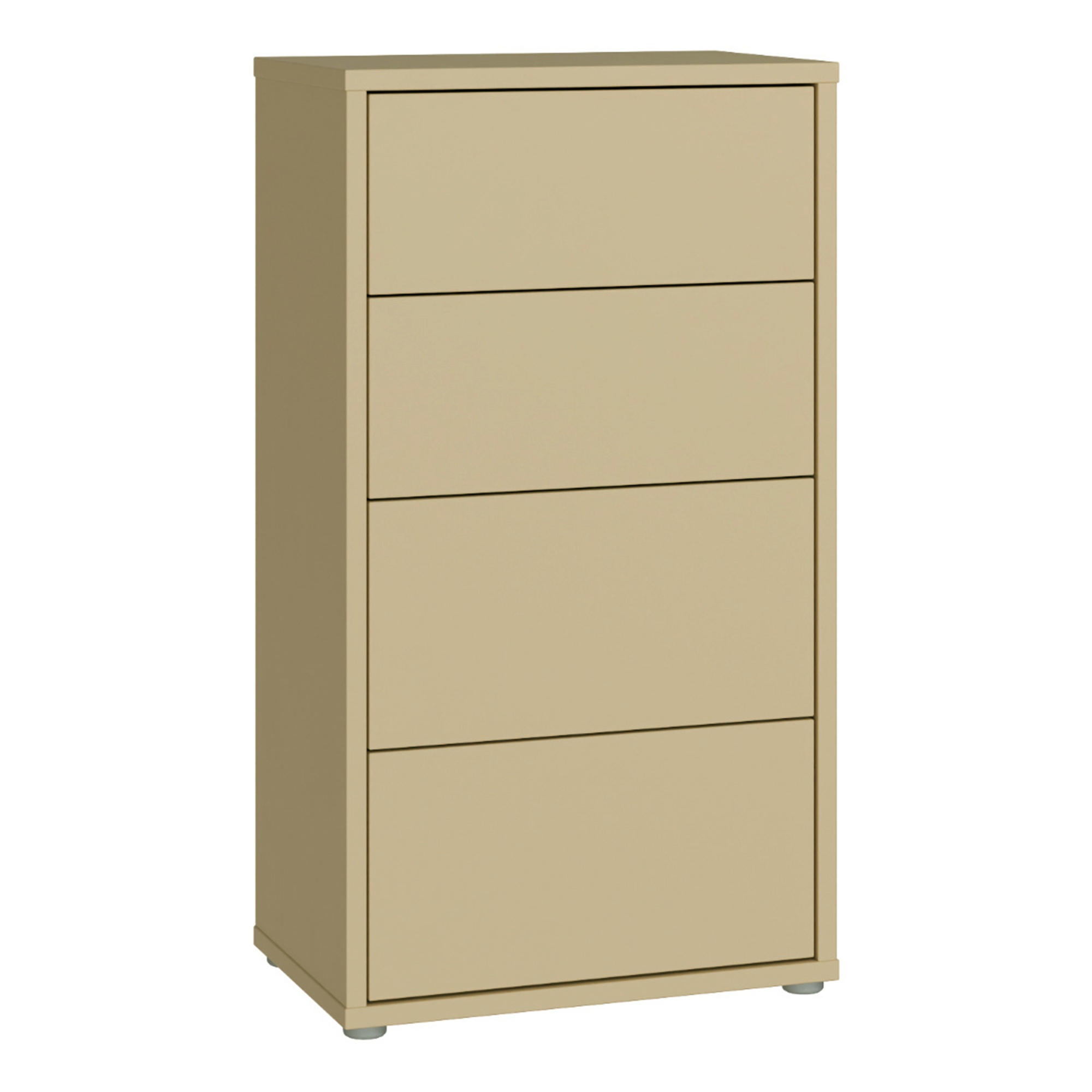 AVELINE Yellow Chest of Drawers - Tallboy, Medium-sized, 4 Drawers - Rosalind Collection