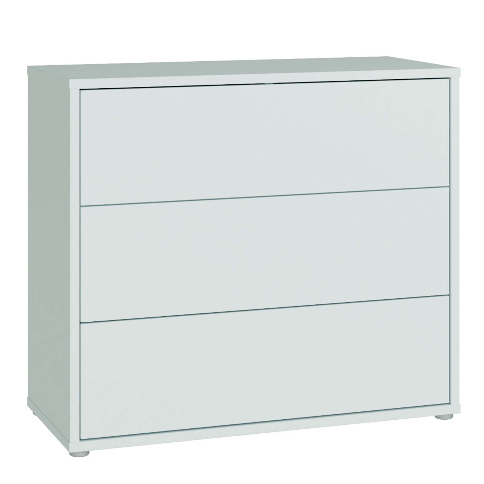 AVELINE Grey Chest of Drawers - Medium-sized, 3 Drawers - Rosalind Collection