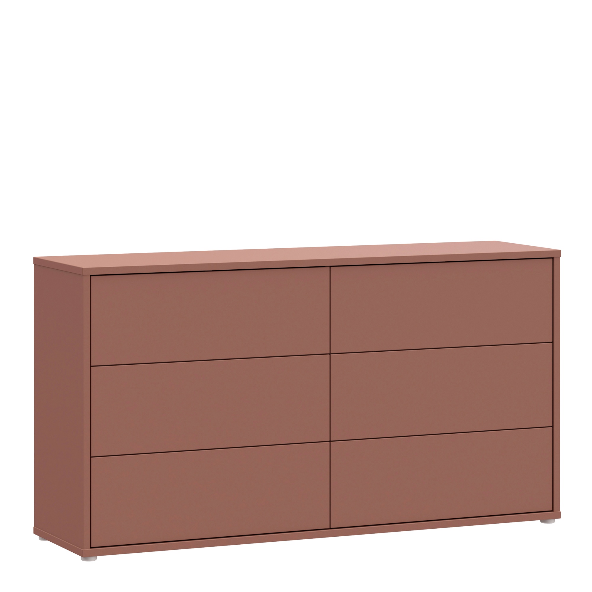 AVELINE Brown Chest of Drawers - Extra Large-sized, Double, 6 Drawers - Rosalind Collection