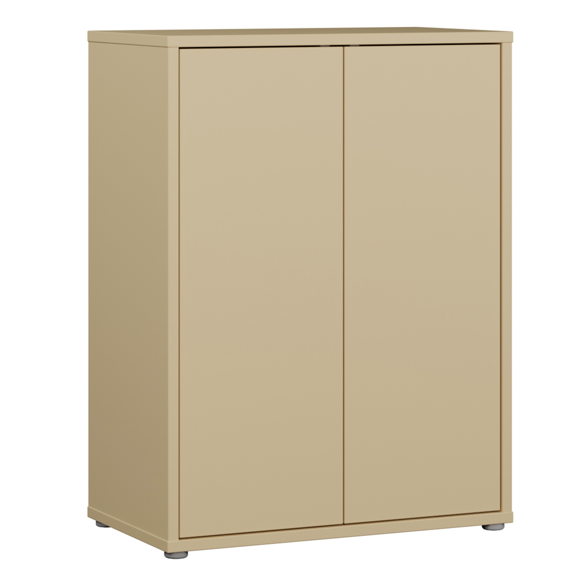 AVELINE Tall 2 Door Sideboard with Push to Open Doors - Butter Yellow - Rosalind Collection
