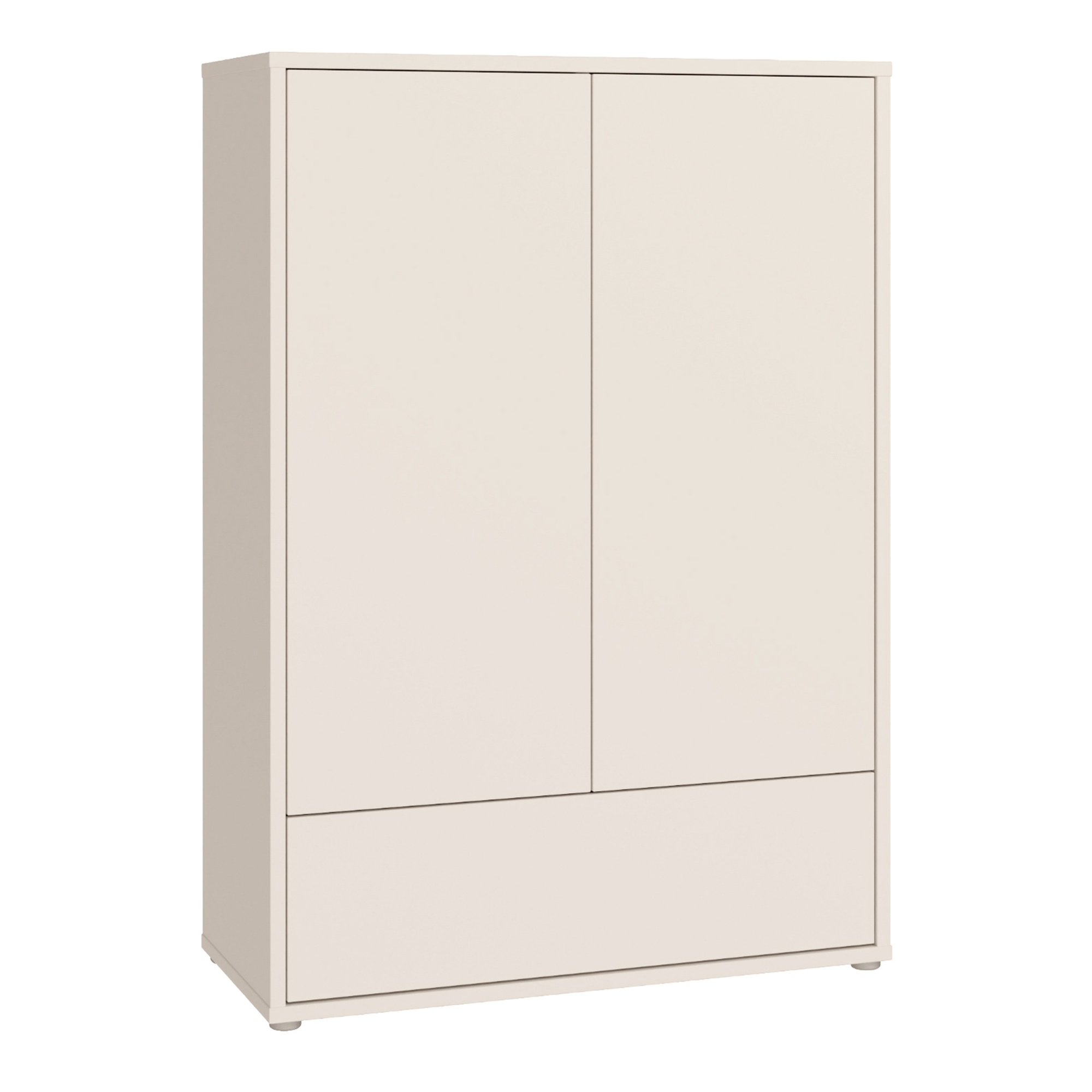 AVELINE 2 Door Low Wardrobe with 1 Drawer - Sand - Rosalind Collection