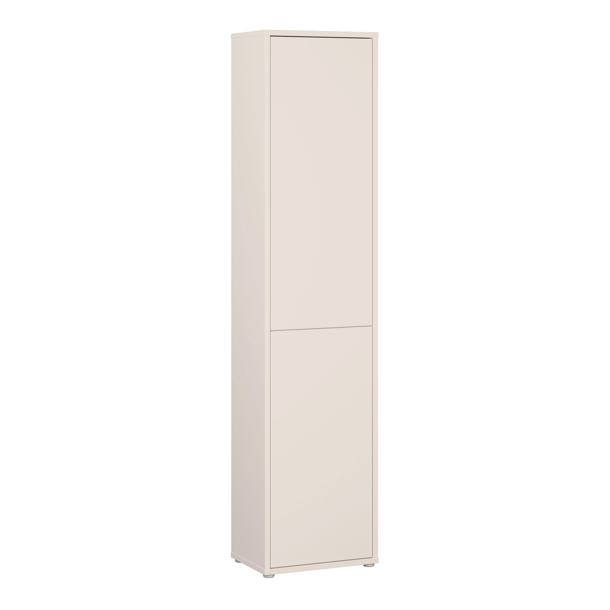 AVELINE Narrow Tall Display Cabinet Cupboard with 2 Push to Open Doors - Sand - Rosalind Collection