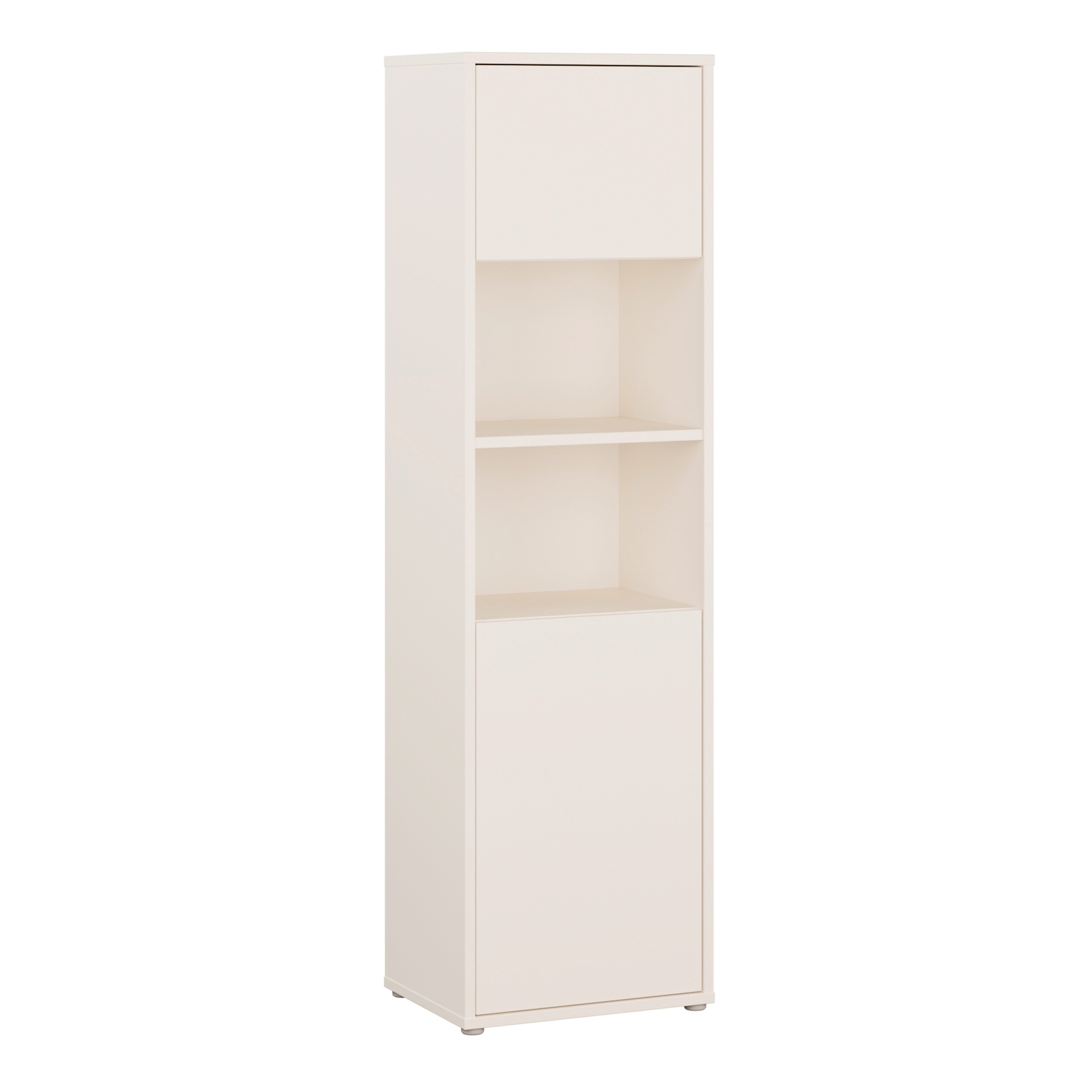 AVELINE Tall Display Storage Cabinet with 2 Doors and Shelf Push to Open - Sand - Rosalind Collection