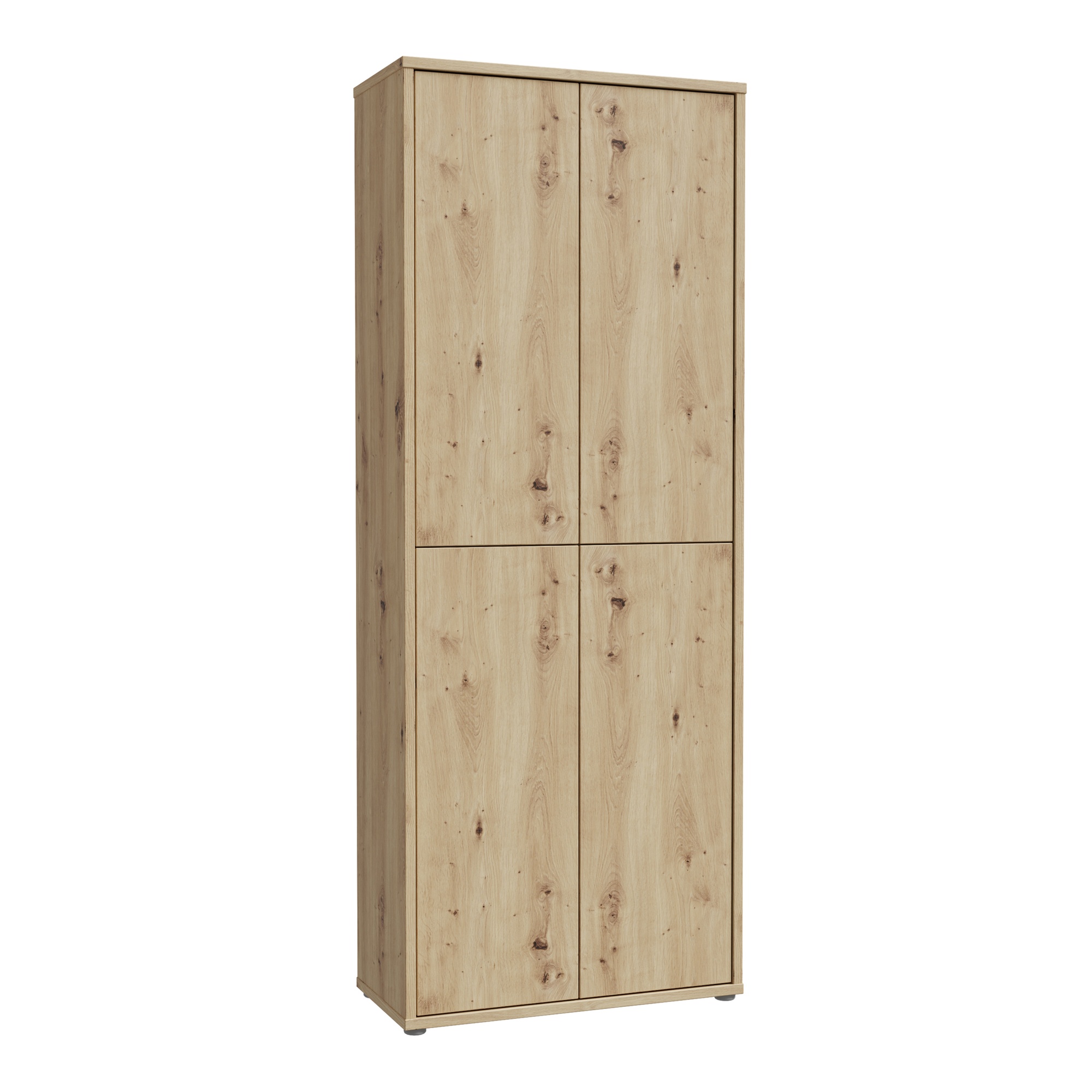 AVELINE Storage Cabinet with 4 Push to Open Doors - Artisan Oak