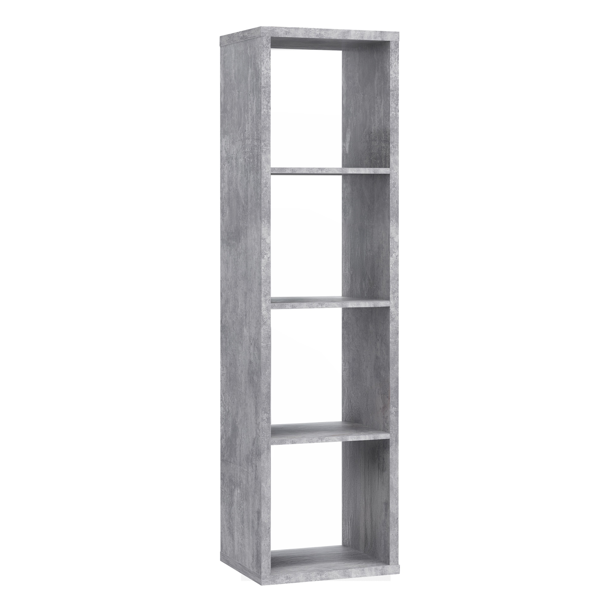LORYTH 3 Shelves Bookcase Storage Unit - Concrete Grey - Rosalind Collection