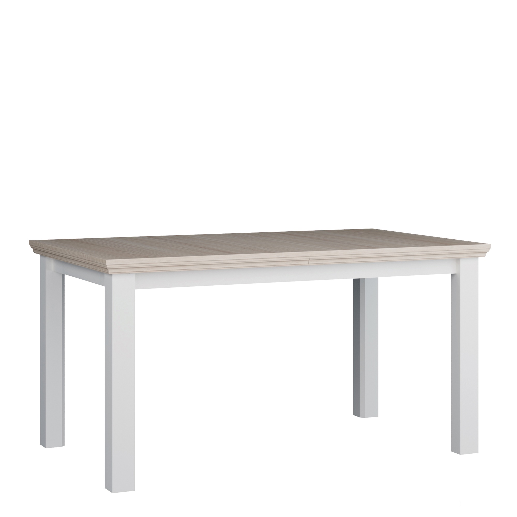 ELMRIDGE Rectangular Dining Table - White with Riva Oak - Rosalind Collection