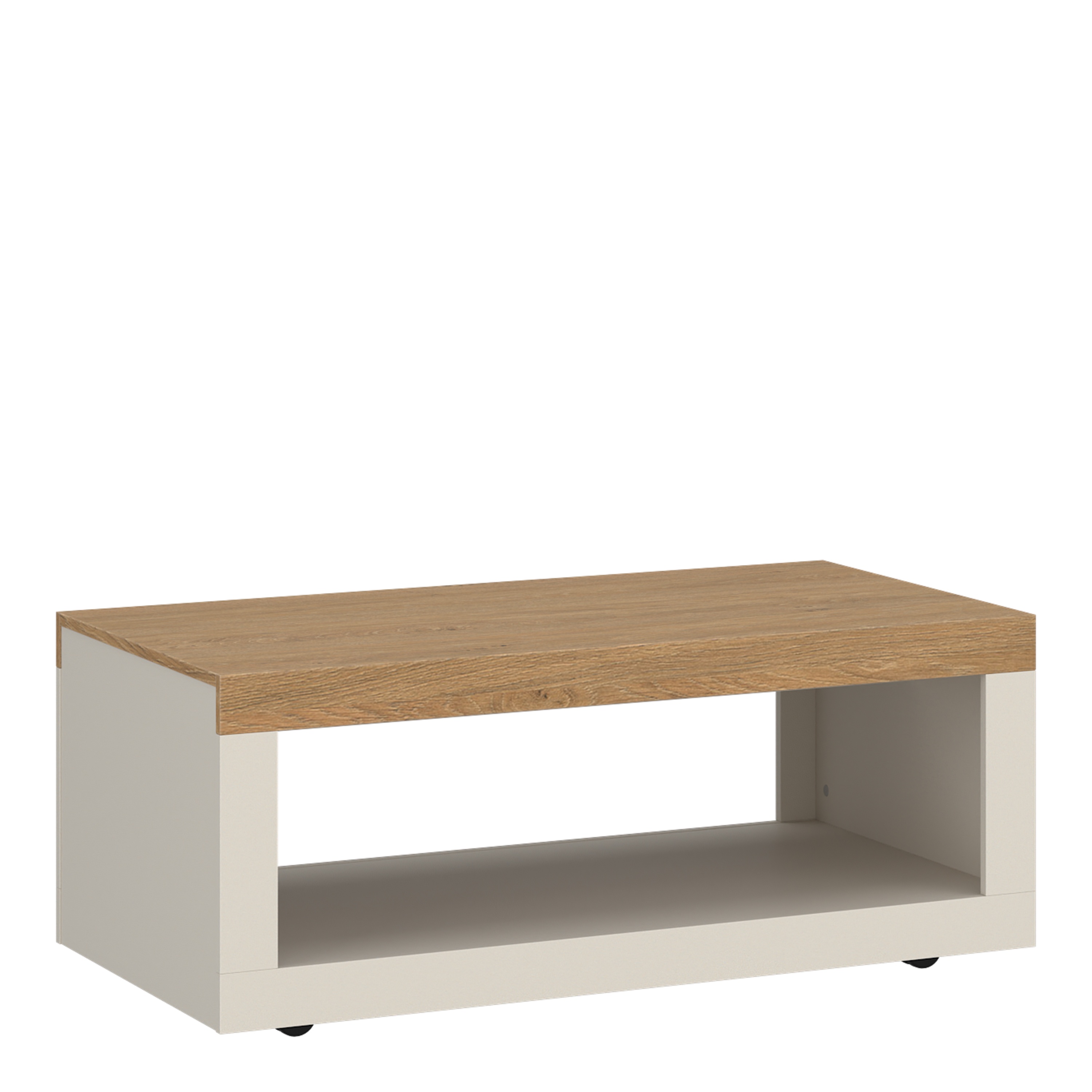 NAXTON Coffee Table - Cashmere with Stone Oak - Rosalind Collection