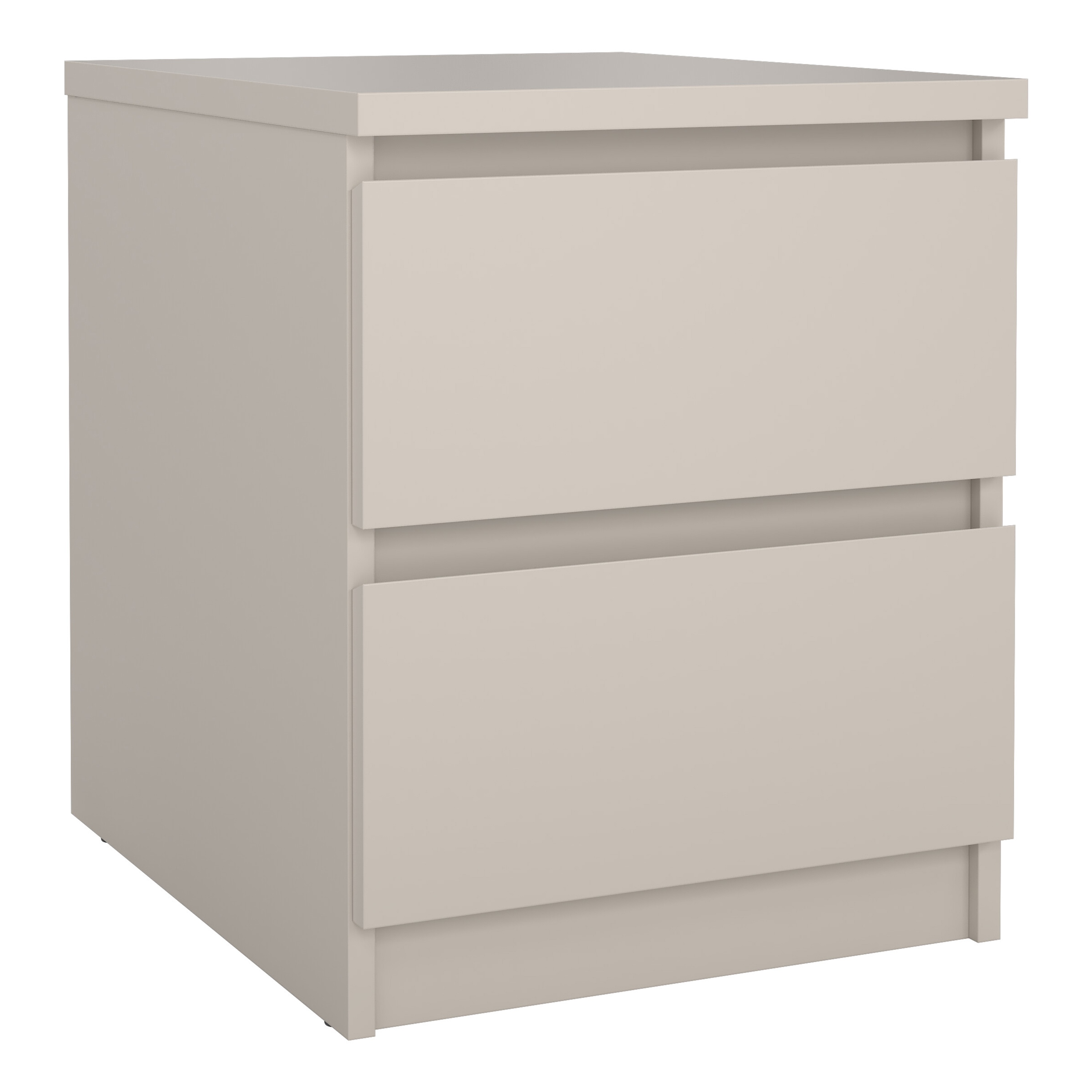 NANAIMO Bedside Table with 2 Drawers - Cashmere