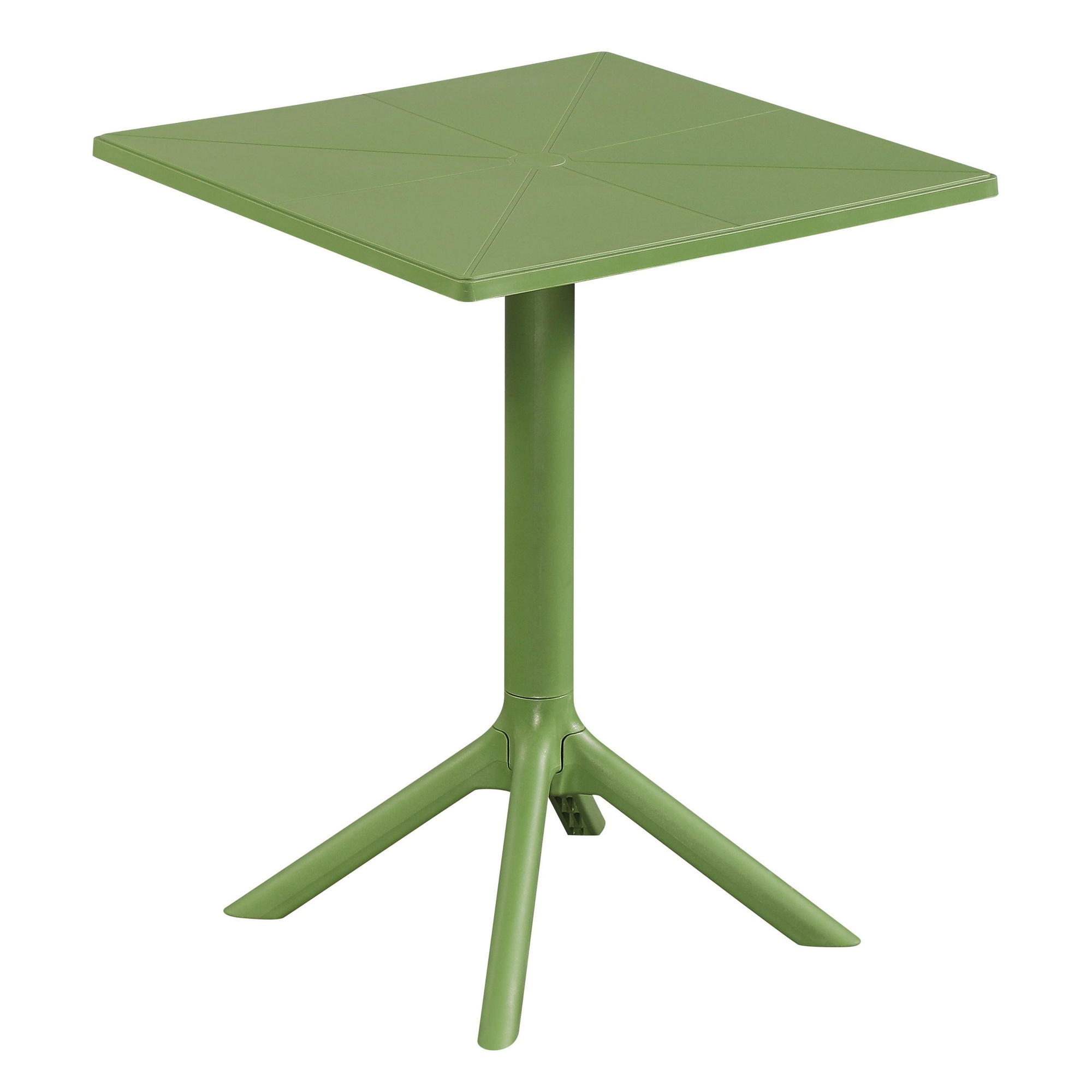 RAVINA Square Plastic Bistro Garden Table - Moss Green