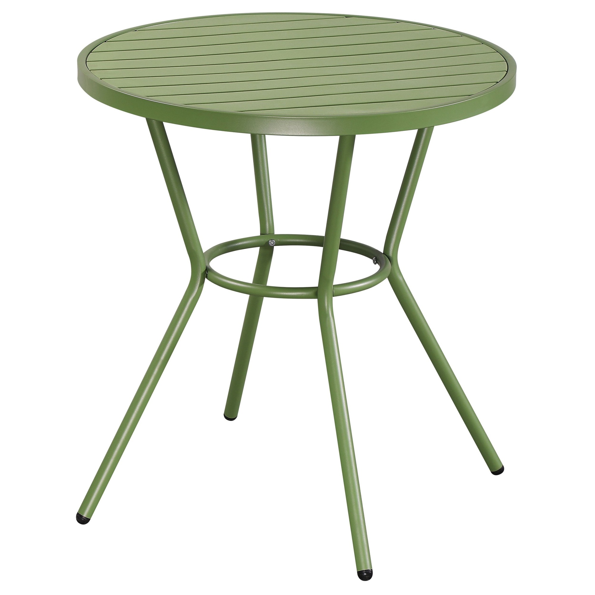 RAVINA Round Plastic Bistro Garden Table - Moss Green