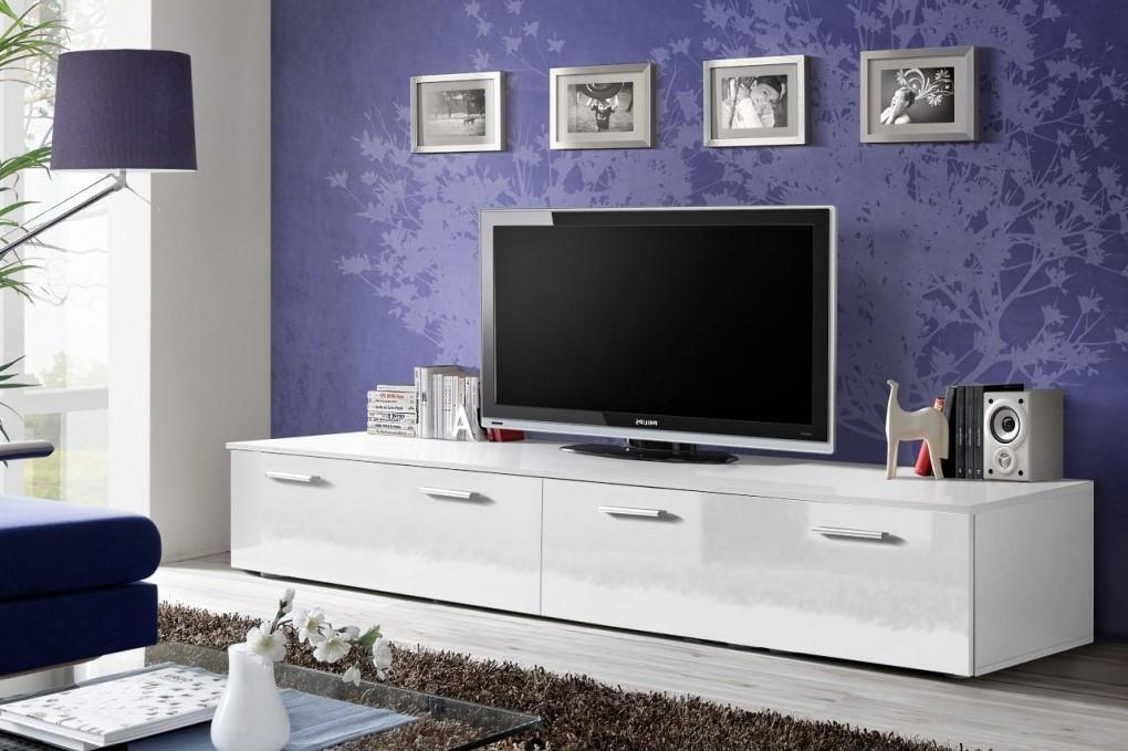 Duos TV Cabinet in White Gloss - Art Nest