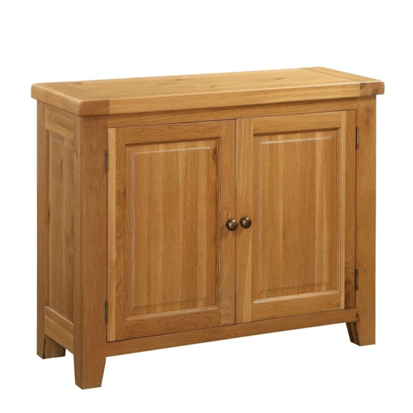 Wycombe Solid Oak Finish 2 Door Sideboard - Small - Sigrid Mills