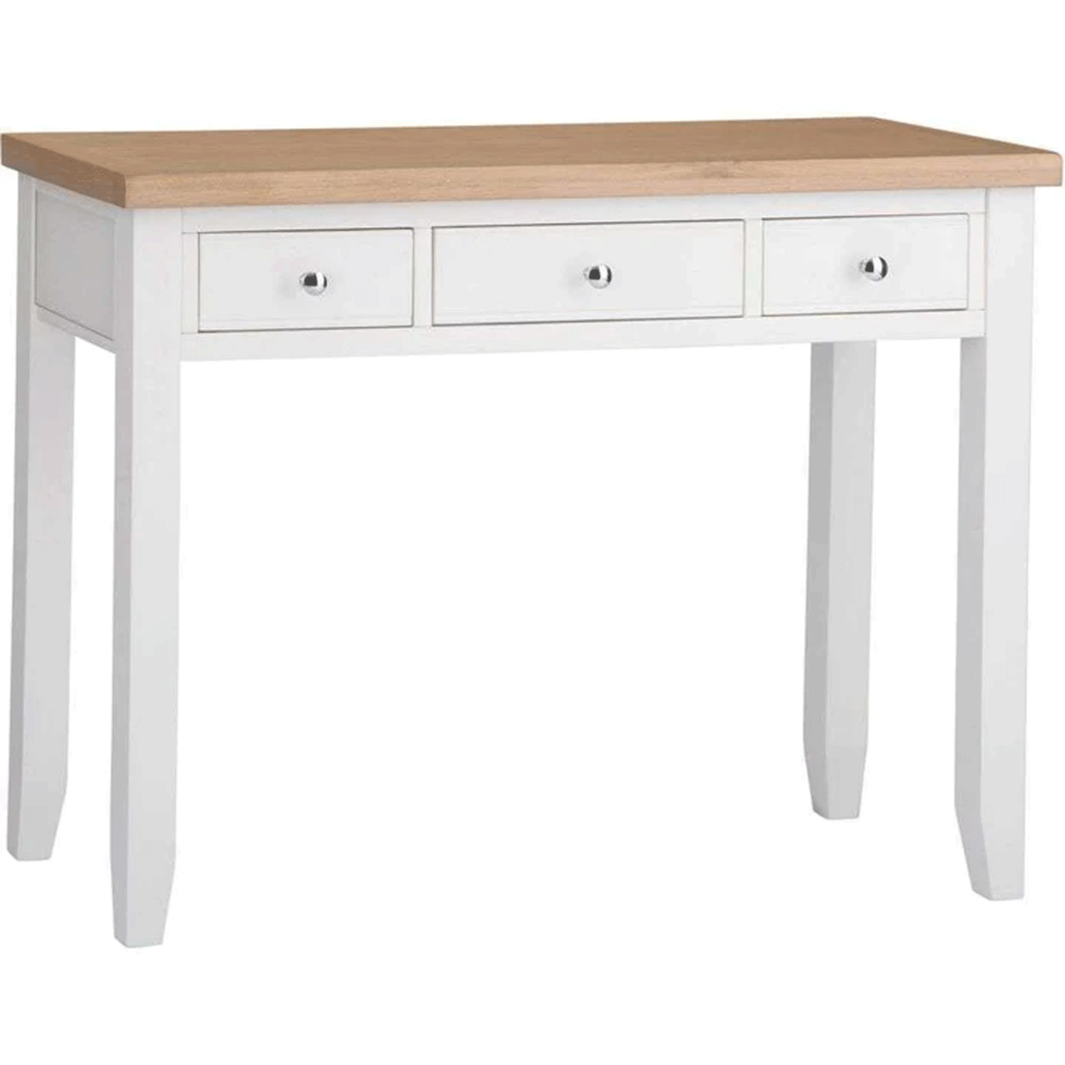 Dressing Table - QUANTUM 3 Drawer Dresser White 110cm - Kettle Homes