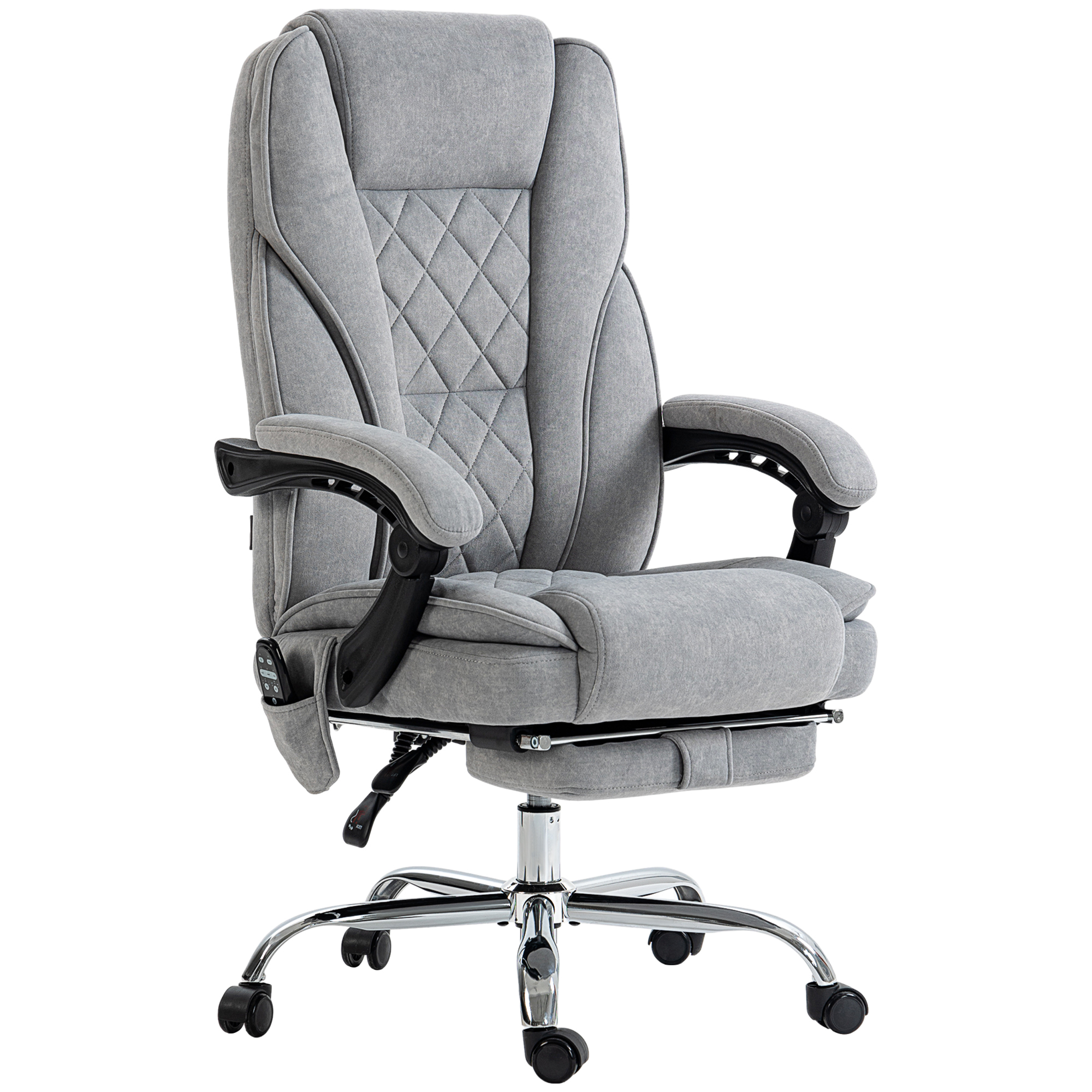 VONSETTA Massage Office Chair Heated Reclining Computer Chair Grey - Life Essentials