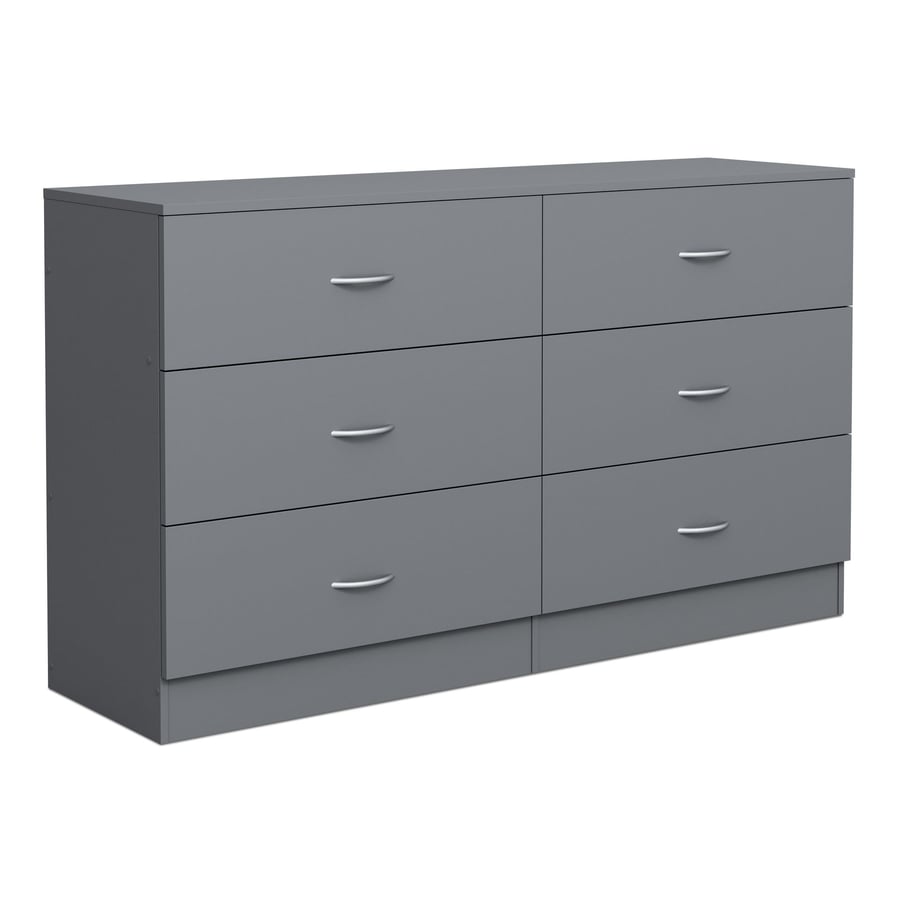 ARVELLO Grey Chest of Drawers - Extra Large-sized, 6 Drawers, Double - Avellino & Wells