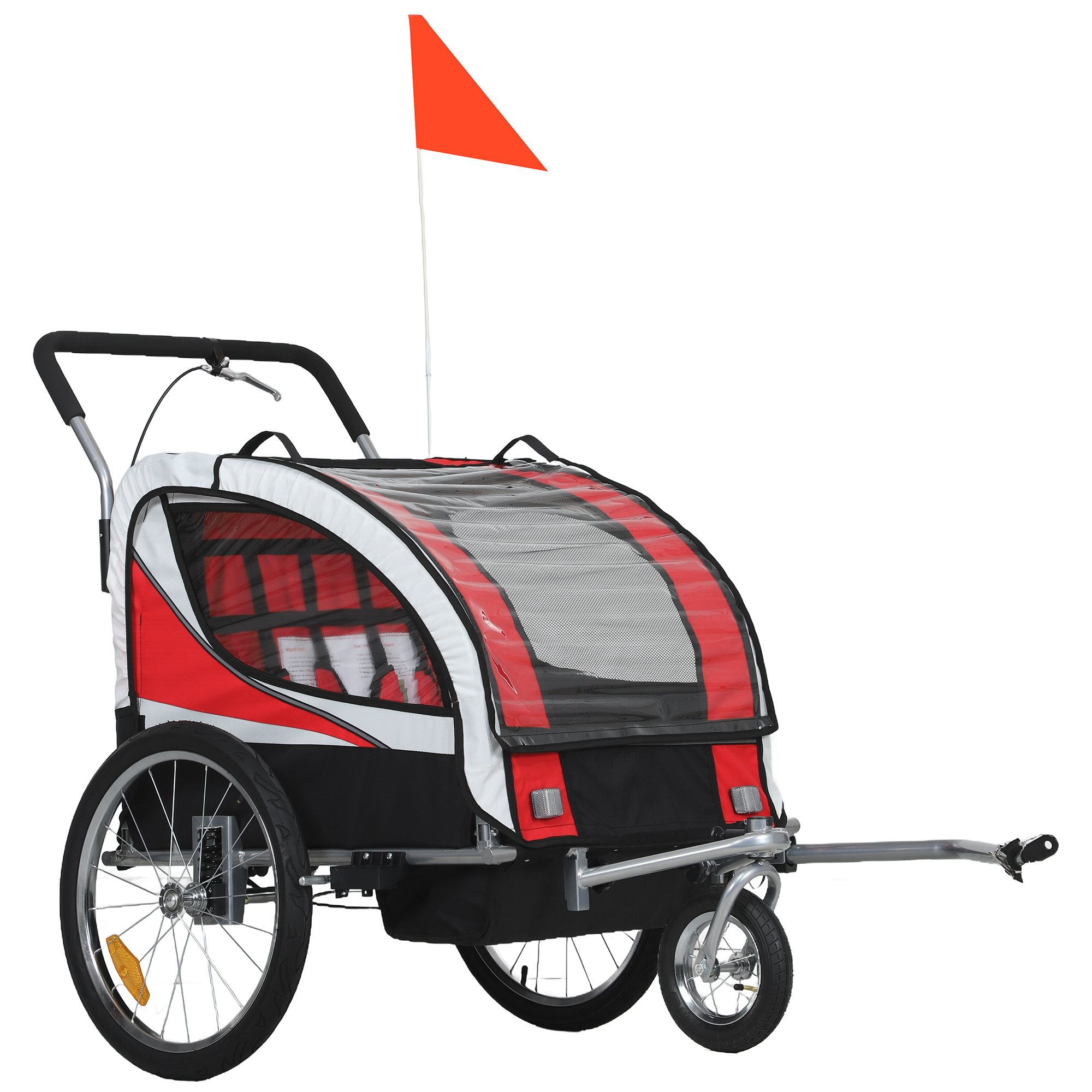 HERON Baby Bike Trailer Child Bicycle Trailer Red - Life Essentials