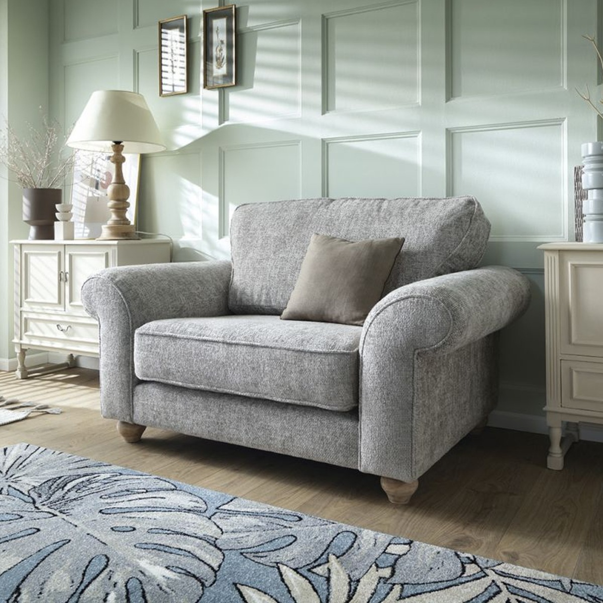 Ingrid Arm Chair - Ash Grey - Moonlight Interiors