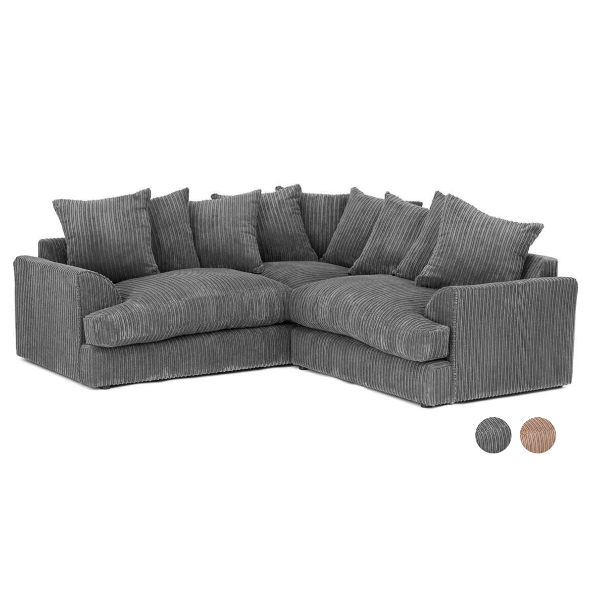 Mercury Ajo Corner Sofa - Grey - Interior Masters