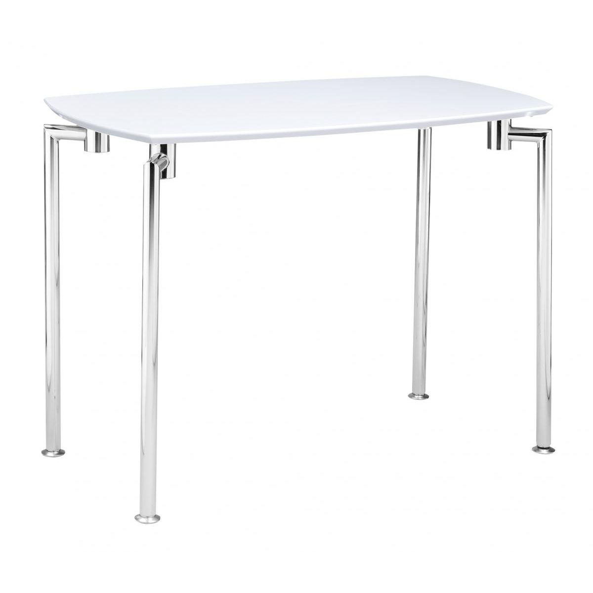 Corfe High Gloss Rectangle Console Table Sleek Design with Stainless Steel Frame - White - Sigrid Mills