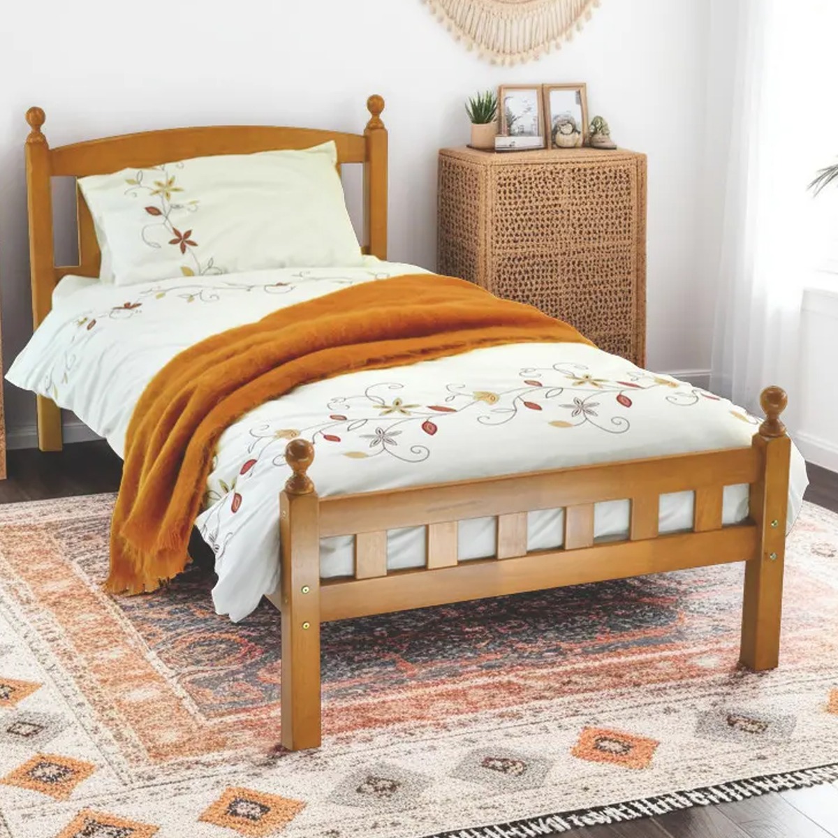 Florence Wooden Bed Frame - Antique Pine - Single 3ft - Beds-To-Go
