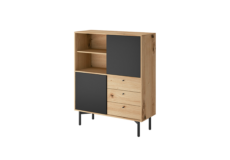 Slough Cabinet 102cm - Oak - Moonlight Interiors