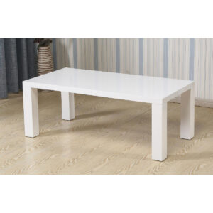 Modern Marvel Corfe Coffee Table in High Gloss White - Sigrid Mills