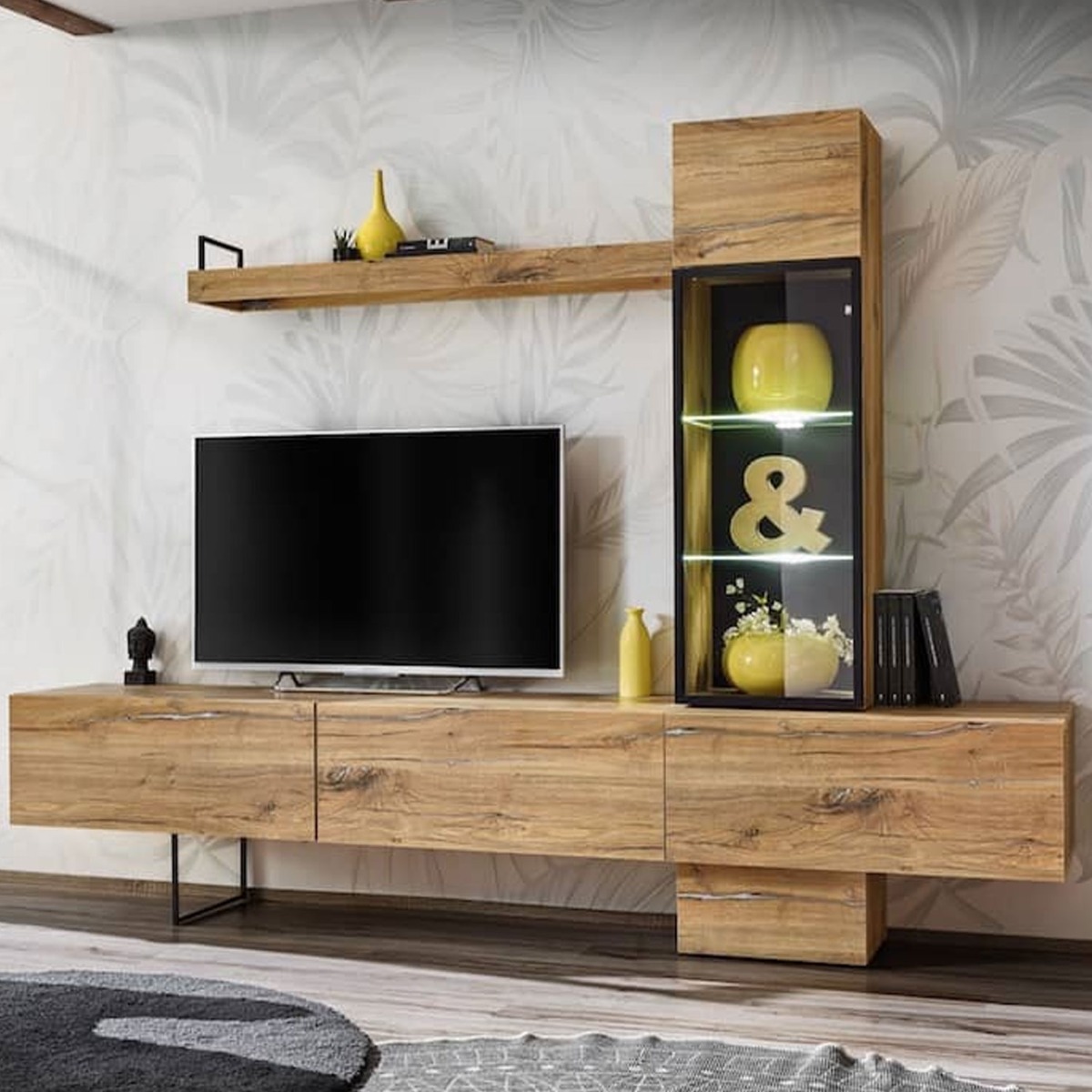 Sorenzo Haven TV Entertainment Unit - Oak Flagstaff - Art Nest
