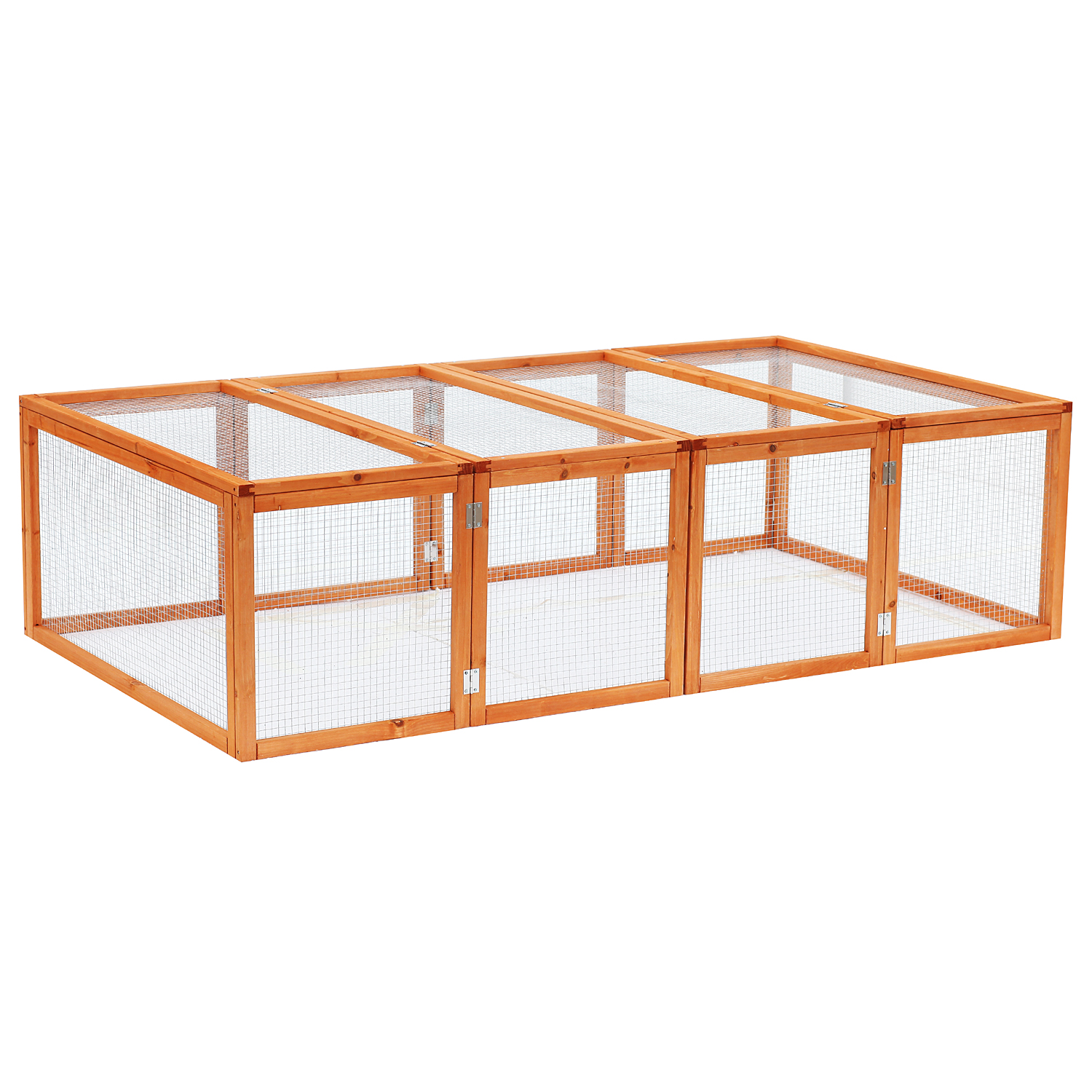 Wooden Rabbit Hutch Outdoor, Guinea Pig Hutch, Bunny Cage with Wire Mesh Safety Rabbit Run and Play Space 181 x 100 x 48 cm - Life Essentials