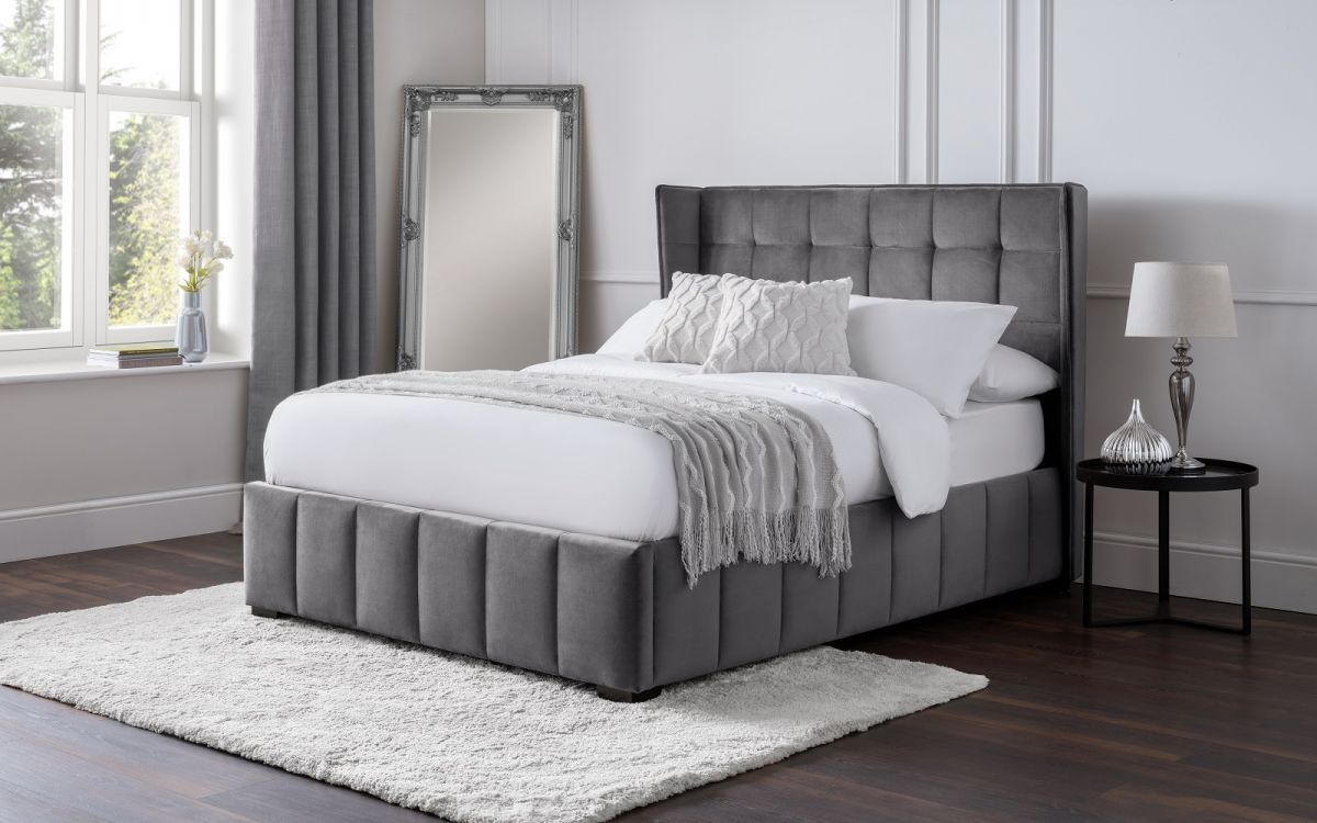Gatsby Bed 150cm - Light Grey - JB Collections