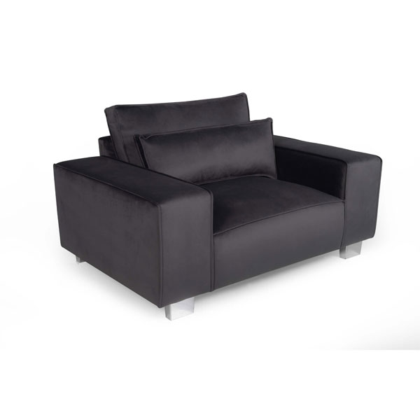 Genesis 1 Seater Fabric Sofa - Steel - Sigrid Mills