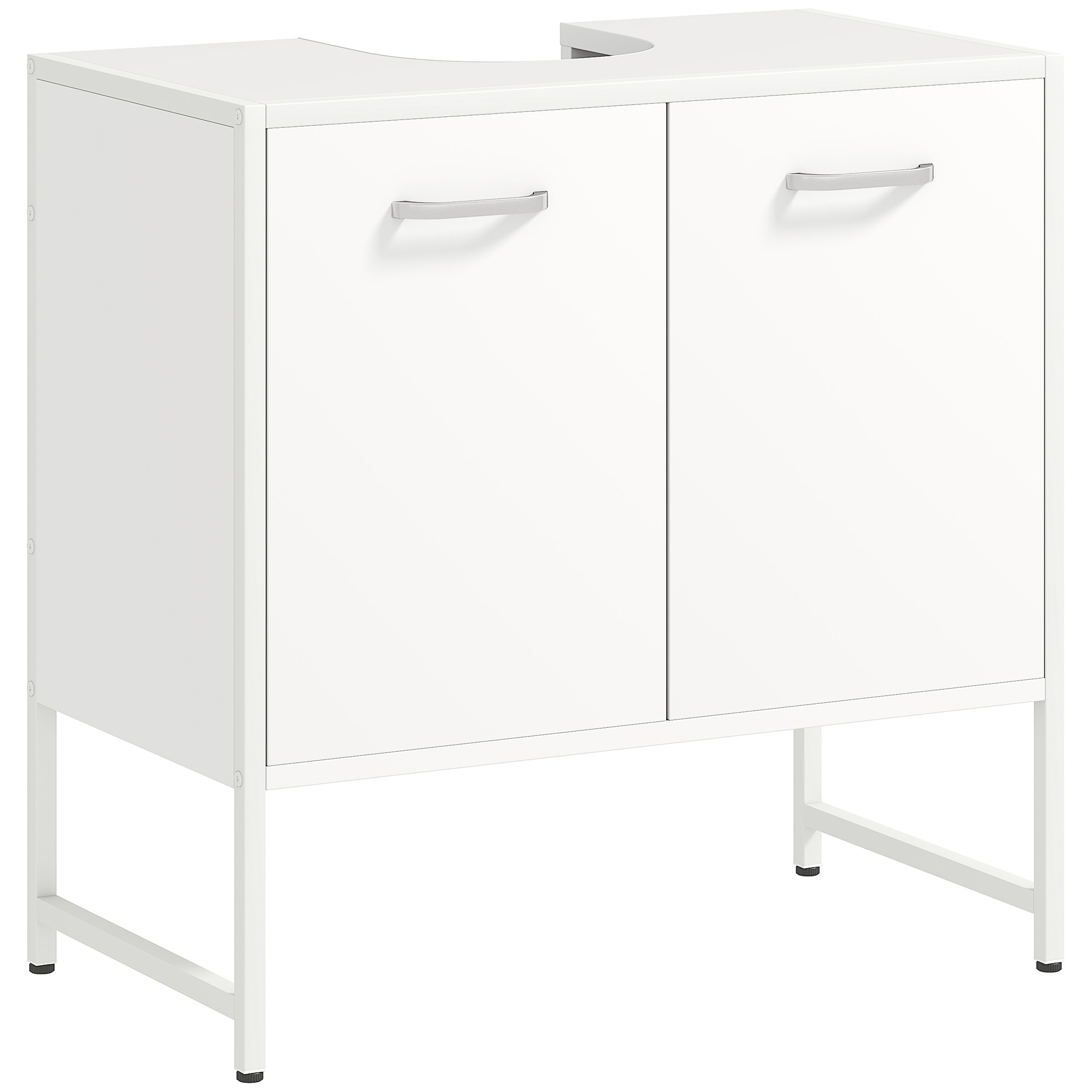 HERON Bathroom Vanity Unit Under Sink Storage Cabinet White - Life Essentials