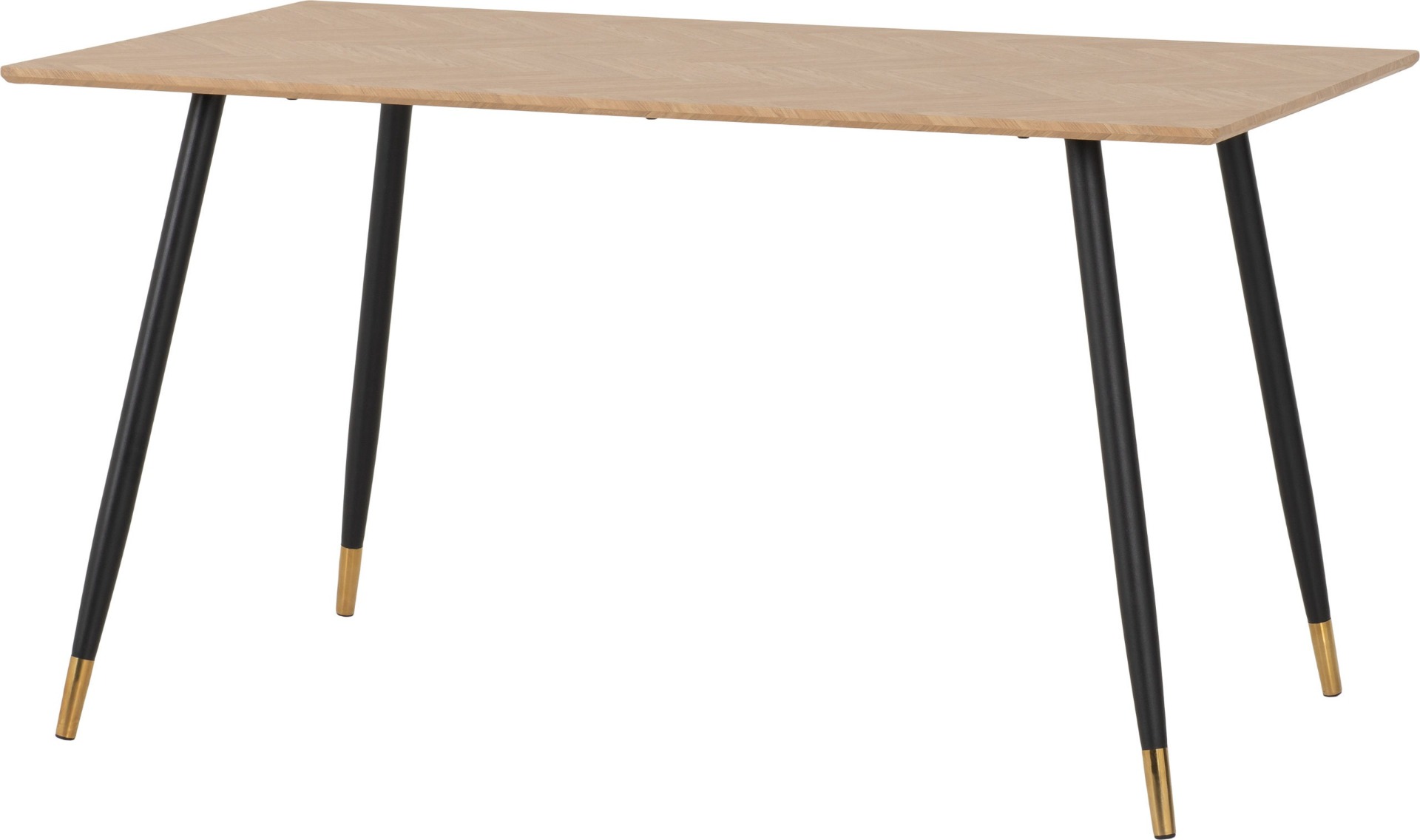 Hamilton Medium Dining Table - Oak Effect Black - Budget Deals