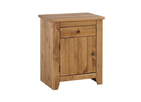 Bedside Table - HAVANA Nightstand Pine 53cm - Leeds Plywood