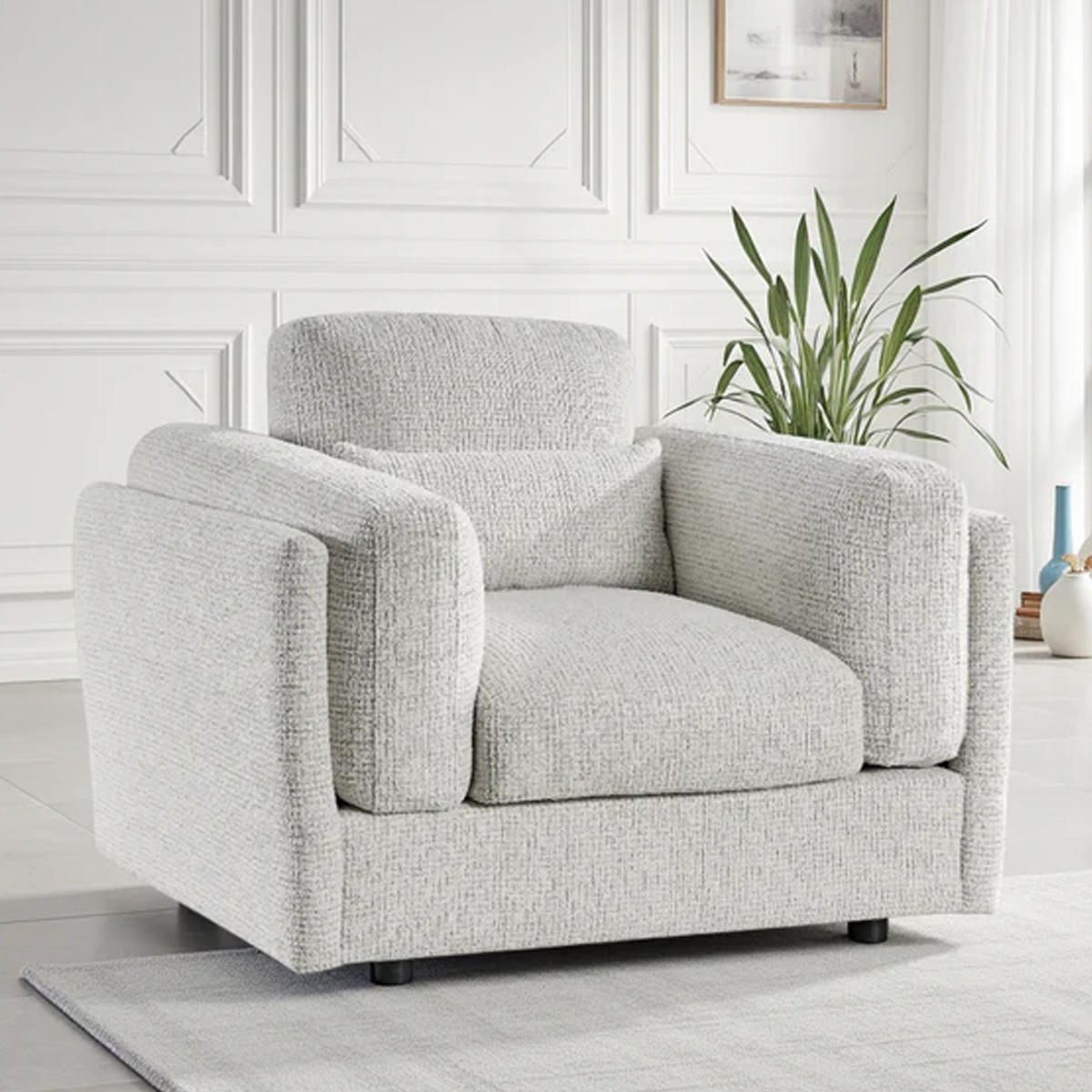 HAVERIO Fabric Armchair - Beige - Sofa So Good