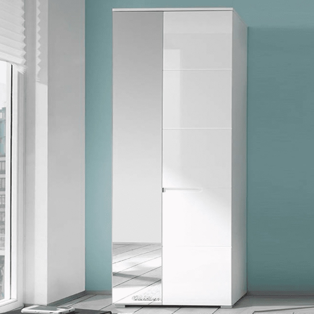 Wardrobe - SARNIA 2 Door Wardrobe White 60cm - Dalton Home