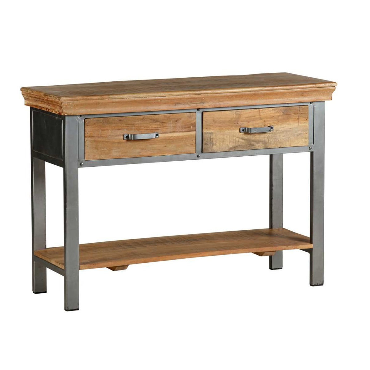 Mathew Industrial Style 2 Drawer Console Table - Elfrida Interiors