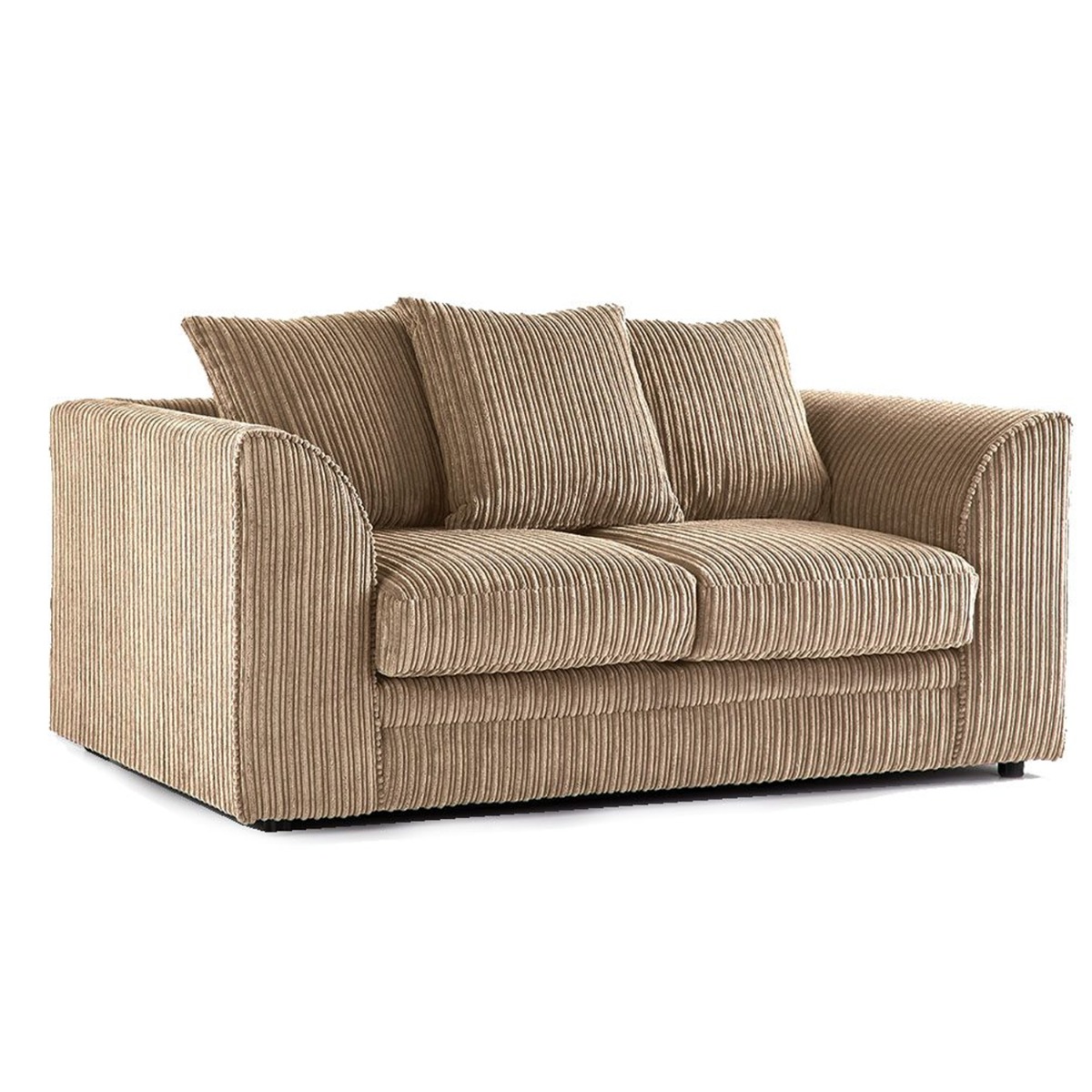 Oxford Scatter Back Full Jumbo Cord 2 Seater Sofa – Coffee and Other Colours - Home Done