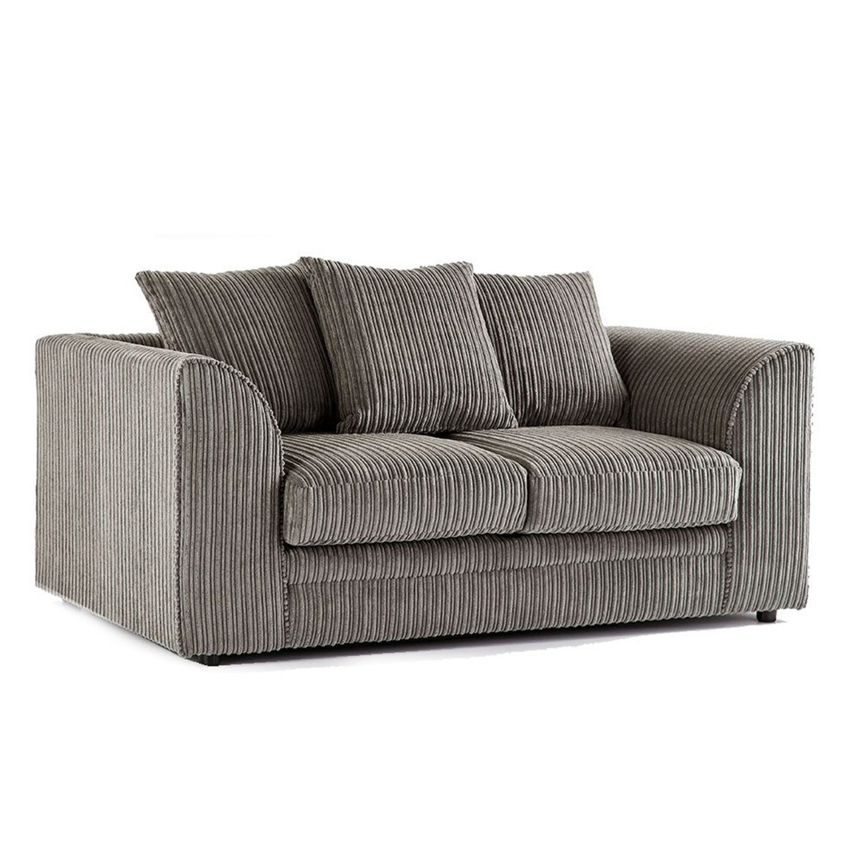 Oxford Scatter Back Full Jumbo Cord 2 Seater Sofa – Grey and Other Colours - Home Done