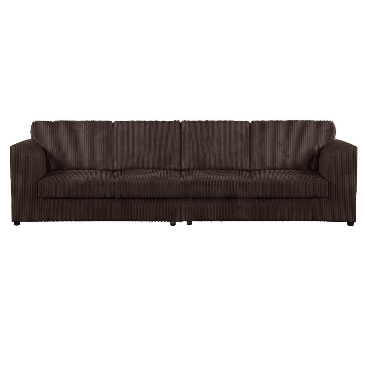 Oxford Luxury Fullback Jumbo Cord 4 Seater Sofa - Chocolate and Other Colours - Home Done