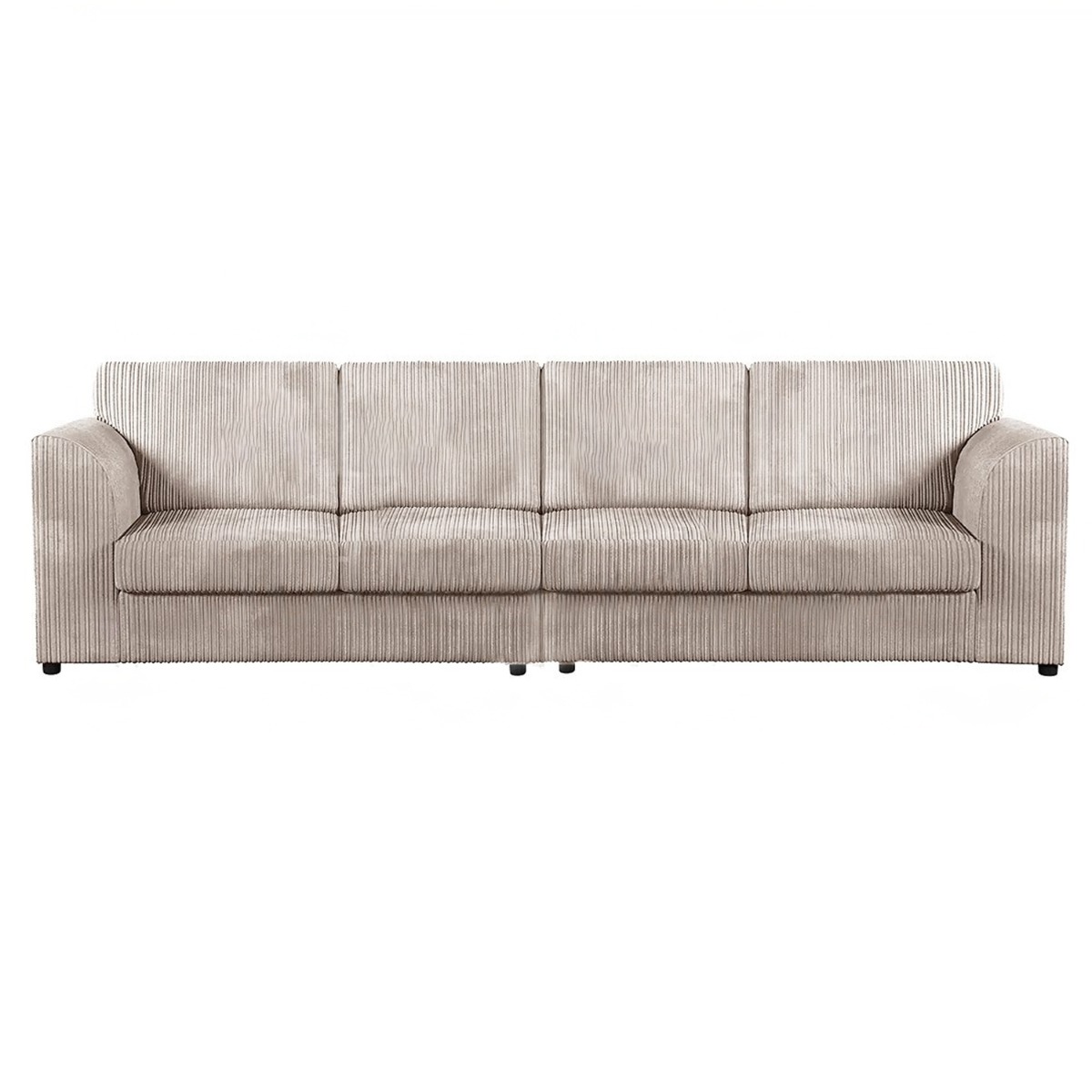 Oxford Luxury Fullback Jumbo Cord 4 Seater Sofa - Cream and Other Colours - Home Done