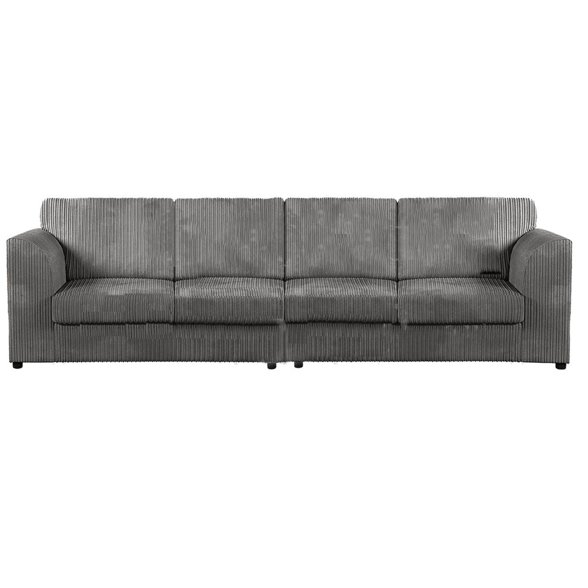 Oxford Luxury Fullback Jumbo Cord 4 Seater Sofa - Grey and Other Colours - Home Done
