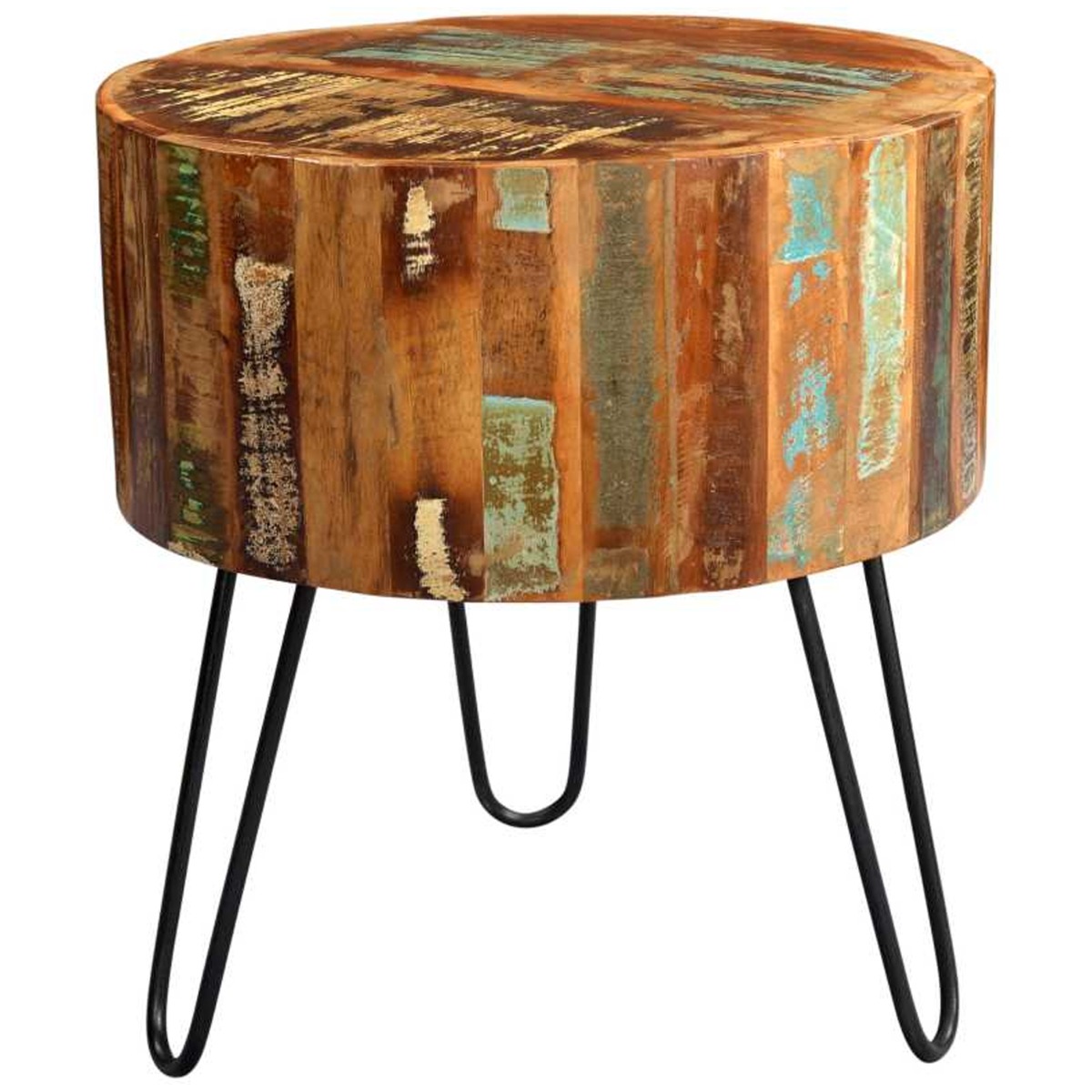 Louise Solid Wood Drum Style Side Table - Elfrida Interiors