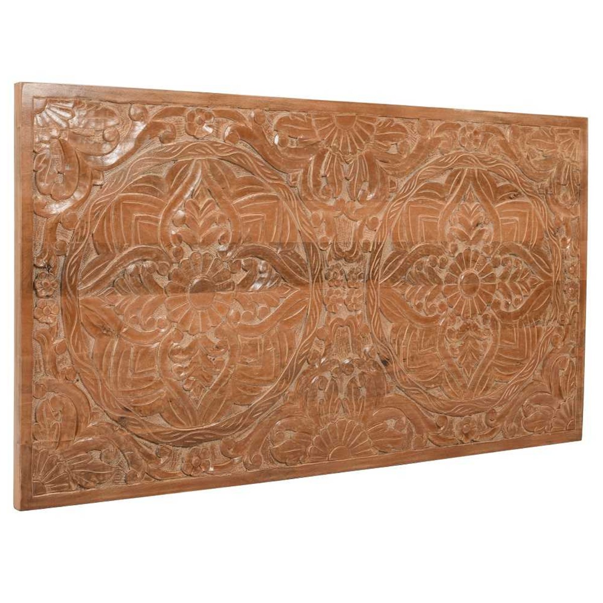 Monika Mango Wood Bedframe Headboard - Lacquered Finish - Elfrida Interiors