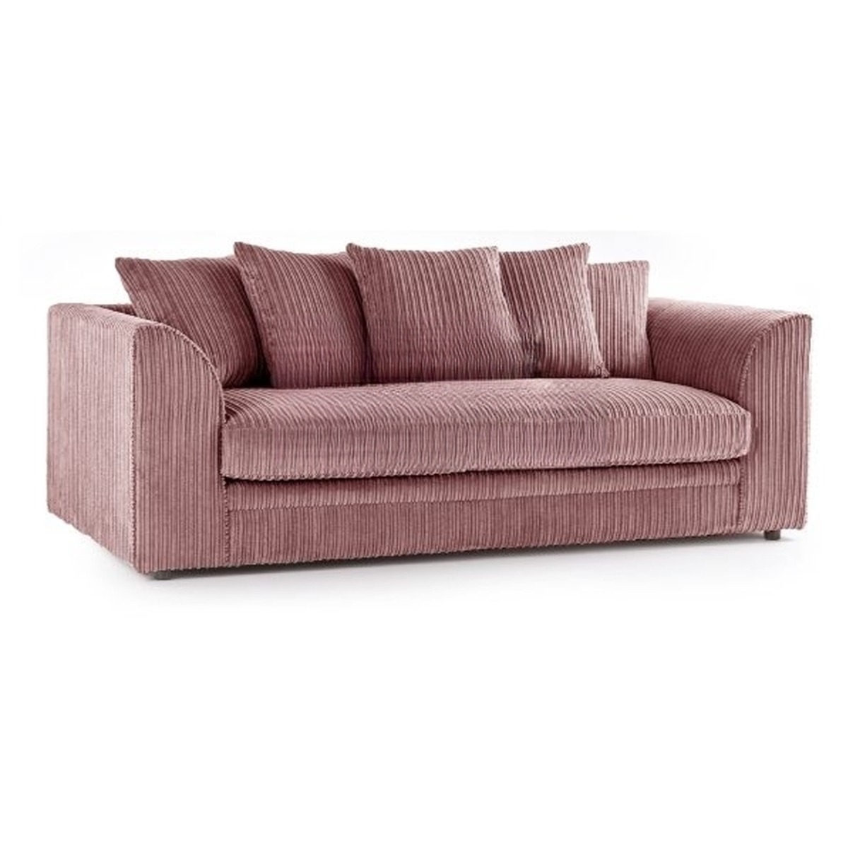 Colourful Oxford Jumbo Cord Scatterback Design 3 Seater Sofa - Pink and Other Colours - Home Done
