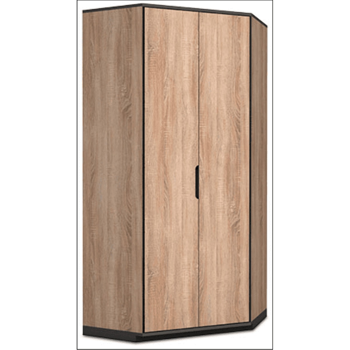 Corner Wardrobe - ZAGREB 2 Door Wardrobe Oak 95cm - Dalton Home