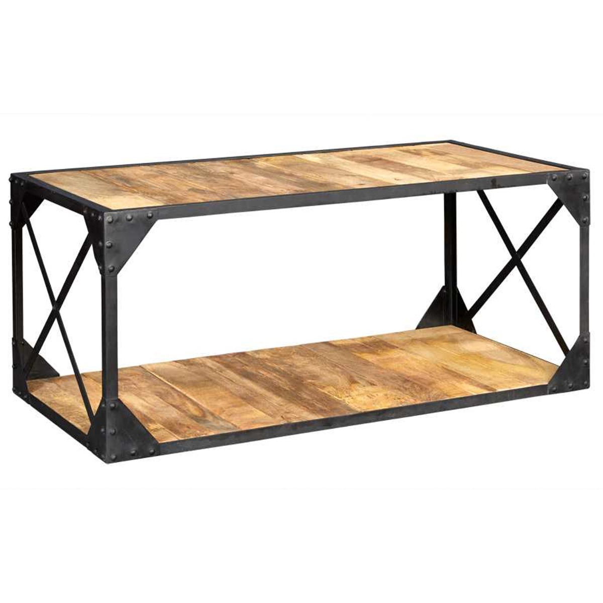 Nigel Black Metal Frame Coffee Table - Elfrida Interiors