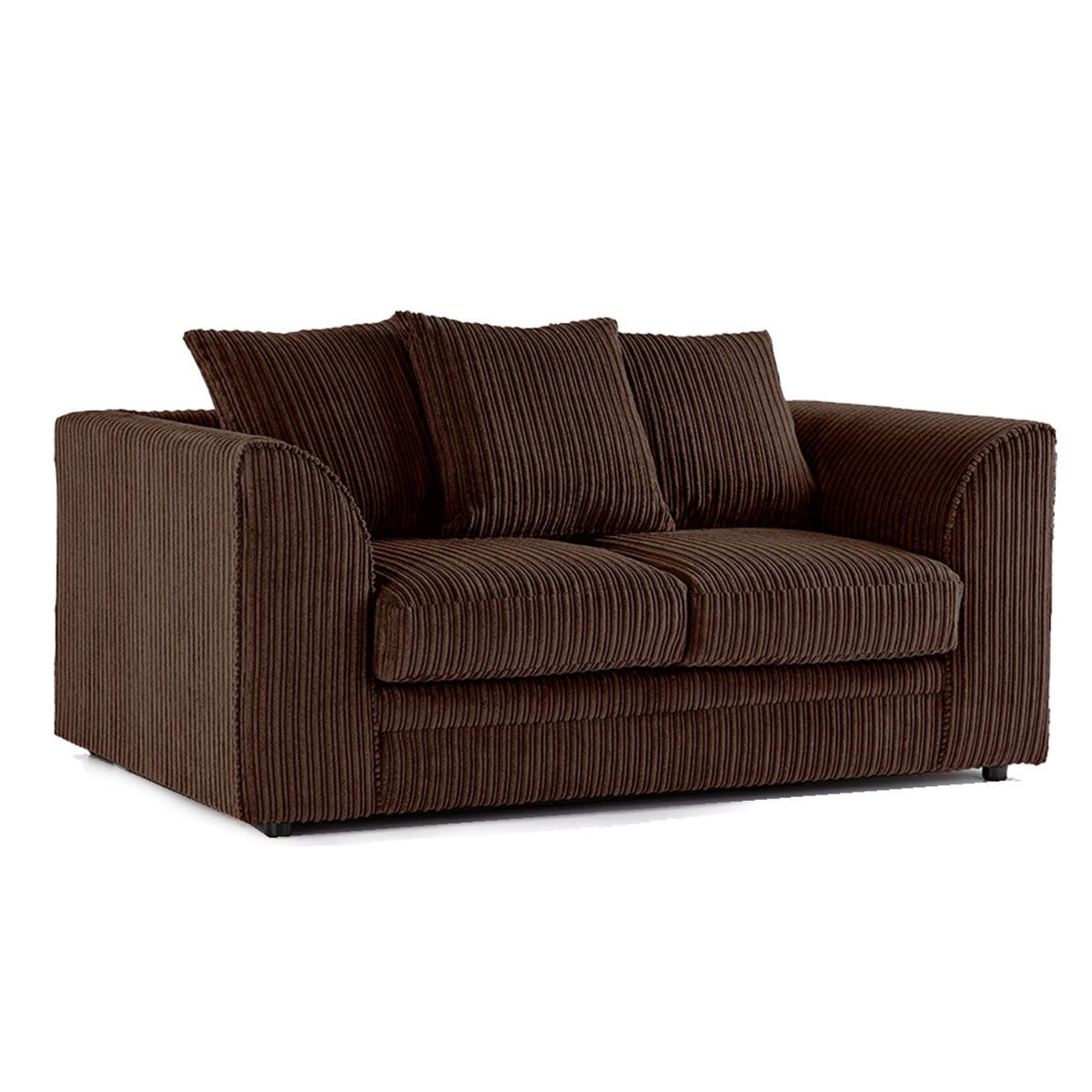 Oxford Scatter Back Full Jumbo Cord 2 Seater Sofa – Chocolate and Other Colours - Home Done